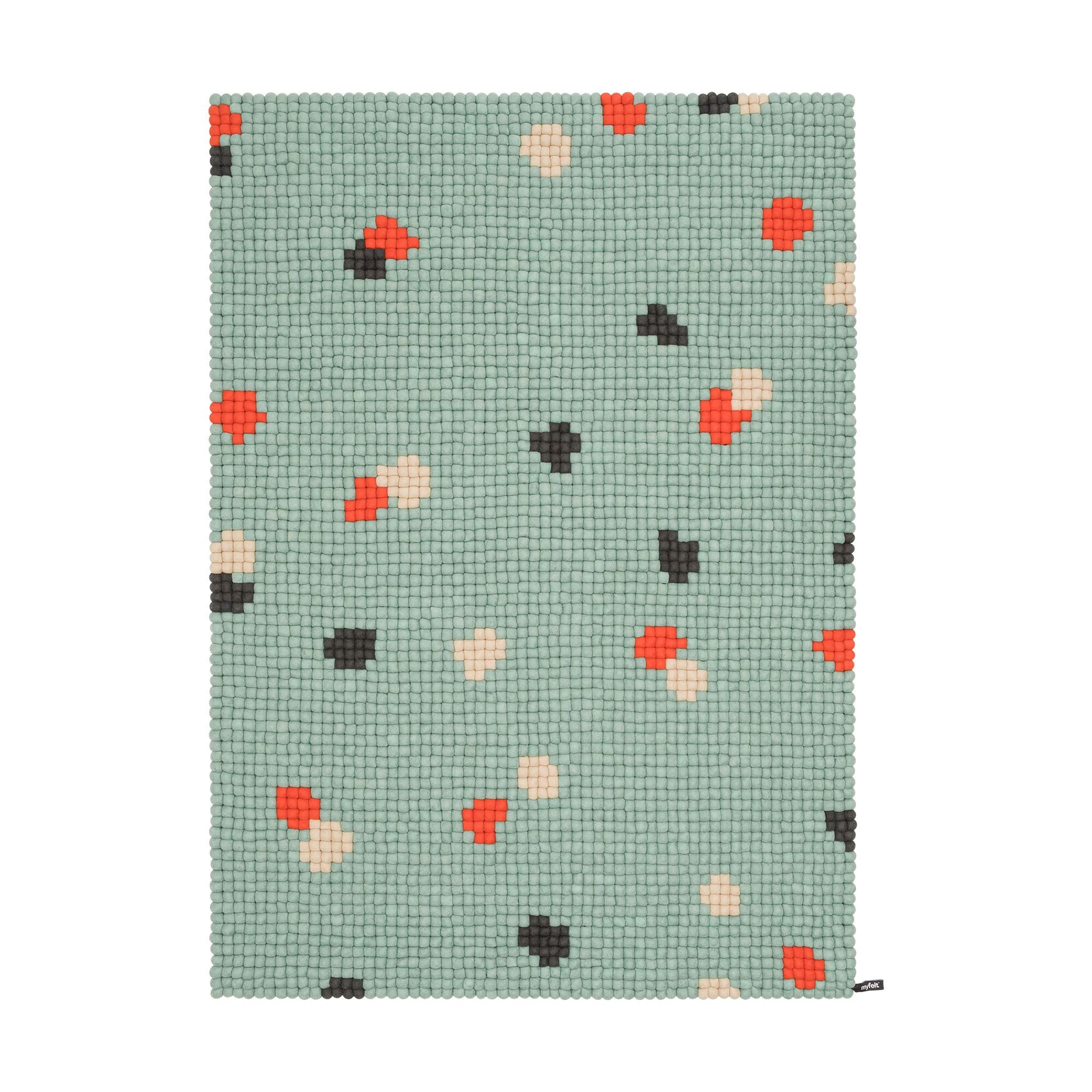 Terra Ocean Felt Ball Rug rectangular