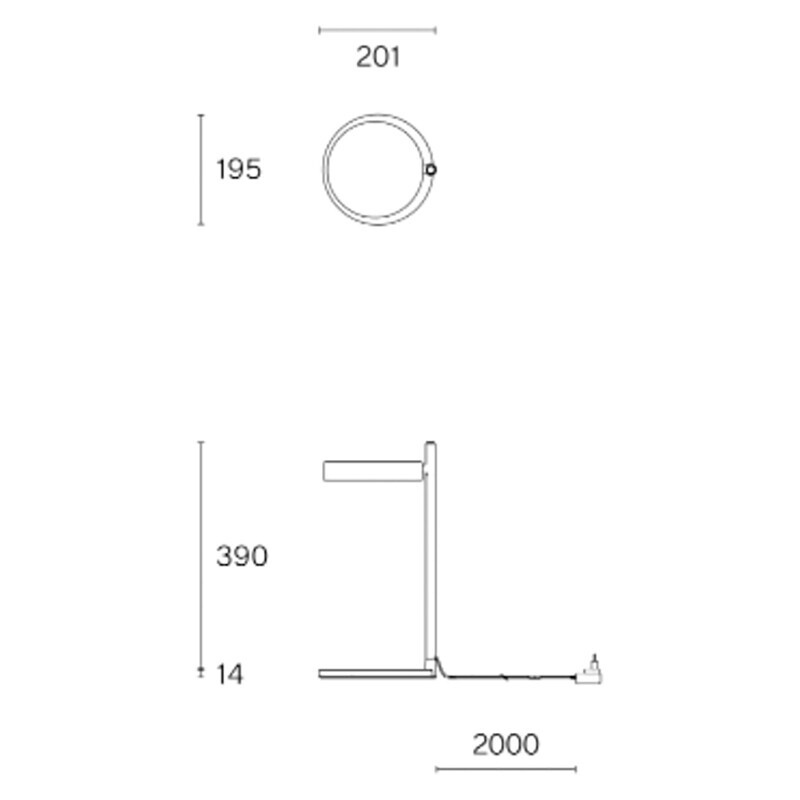 w242 Pastille alu b2 LED Table Lamp