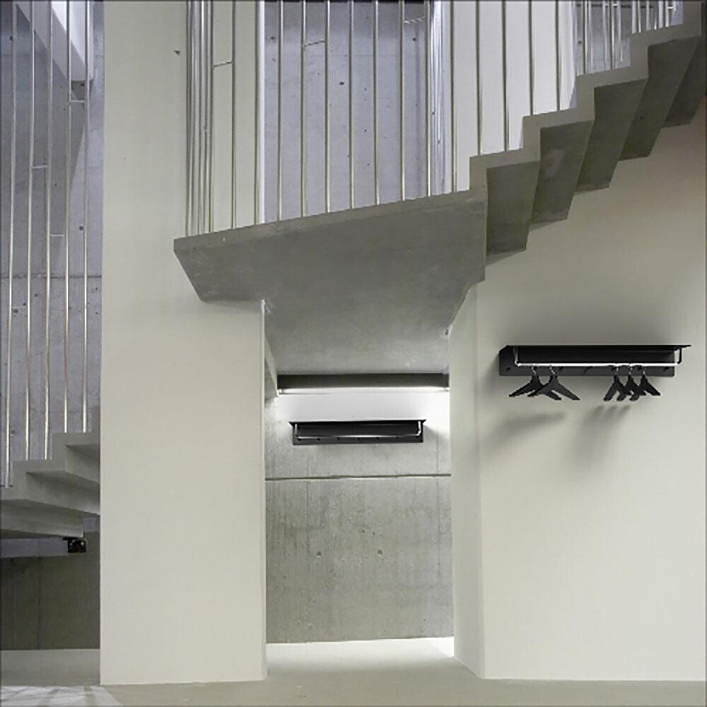 Unu Wall Coat Rack With 6 Hooks & Bar