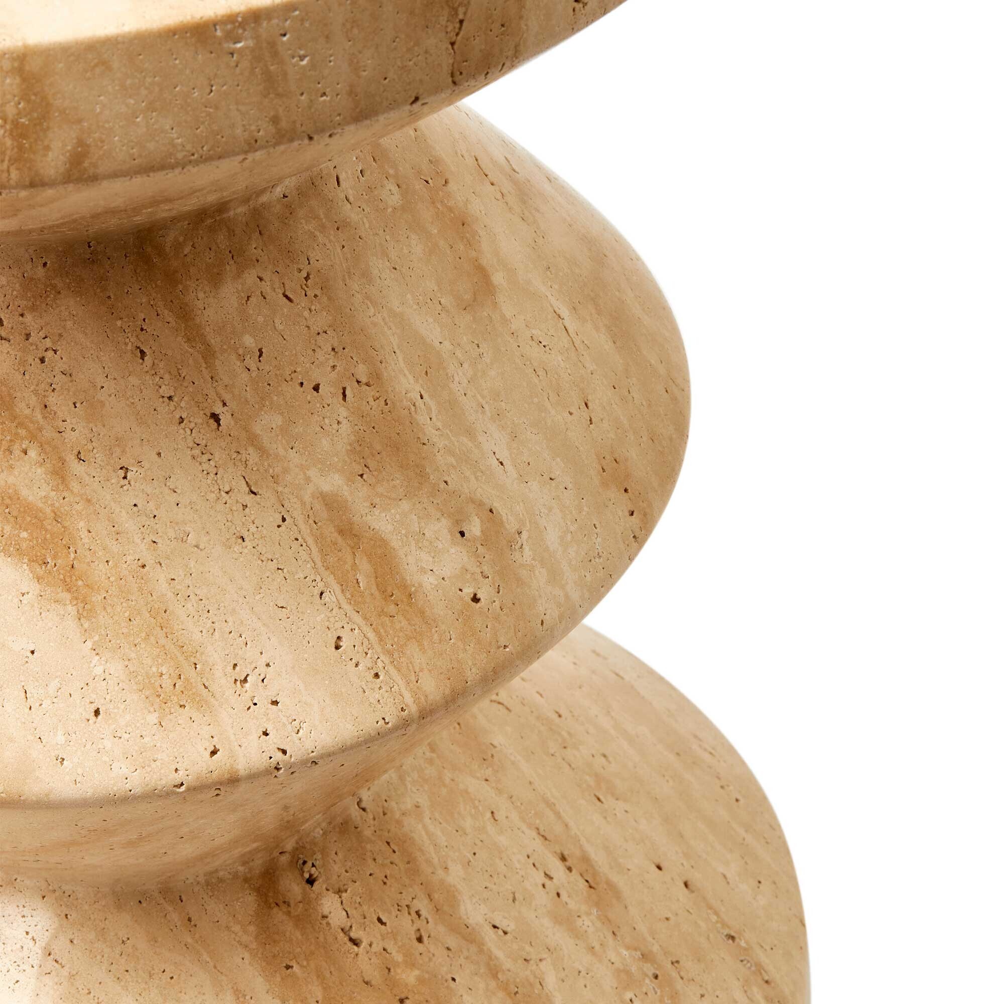 Zig Zag Stool Travertine