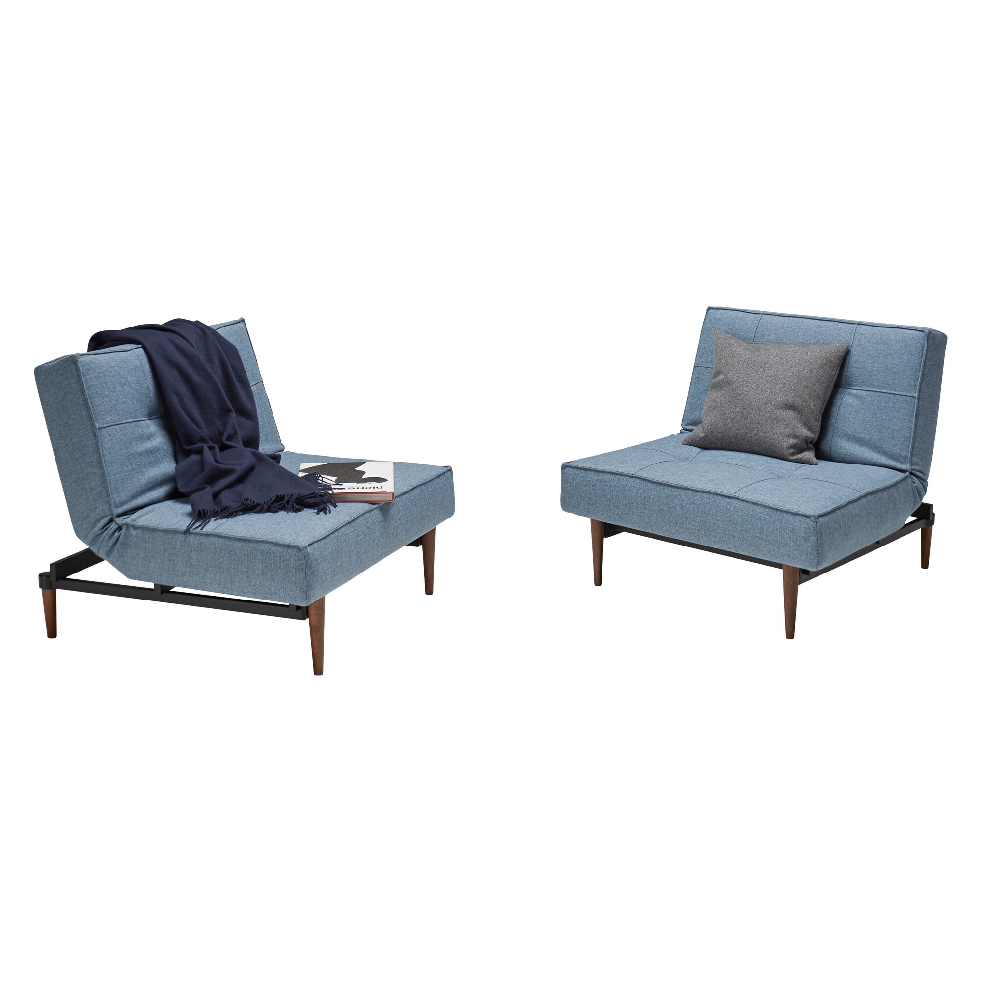 Splitback Styletto Easy Chair Dark Wood