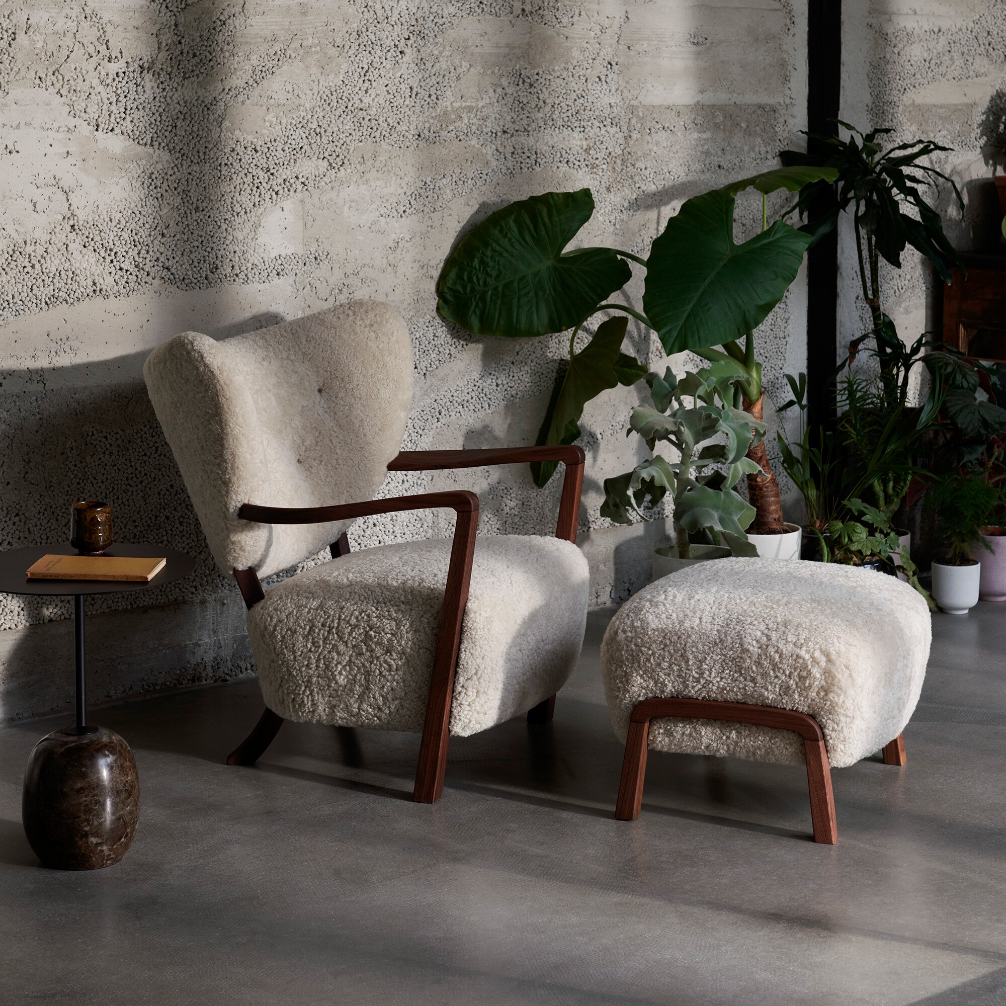 Wulff ATD3 Pouf Frame Walnut