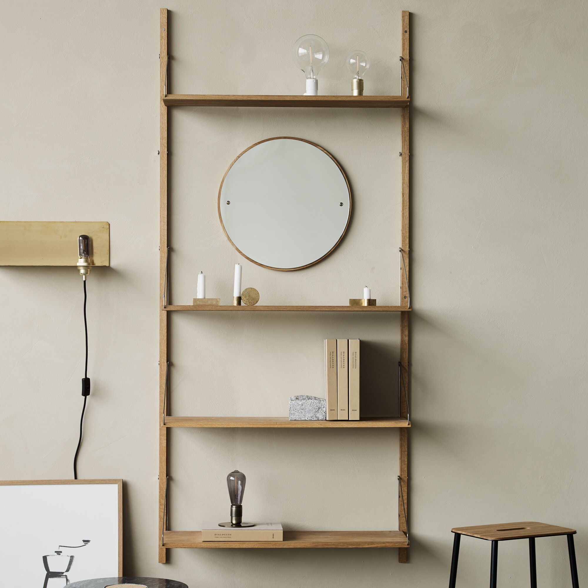 Shelf Library Wall Shelf H 185,2cm