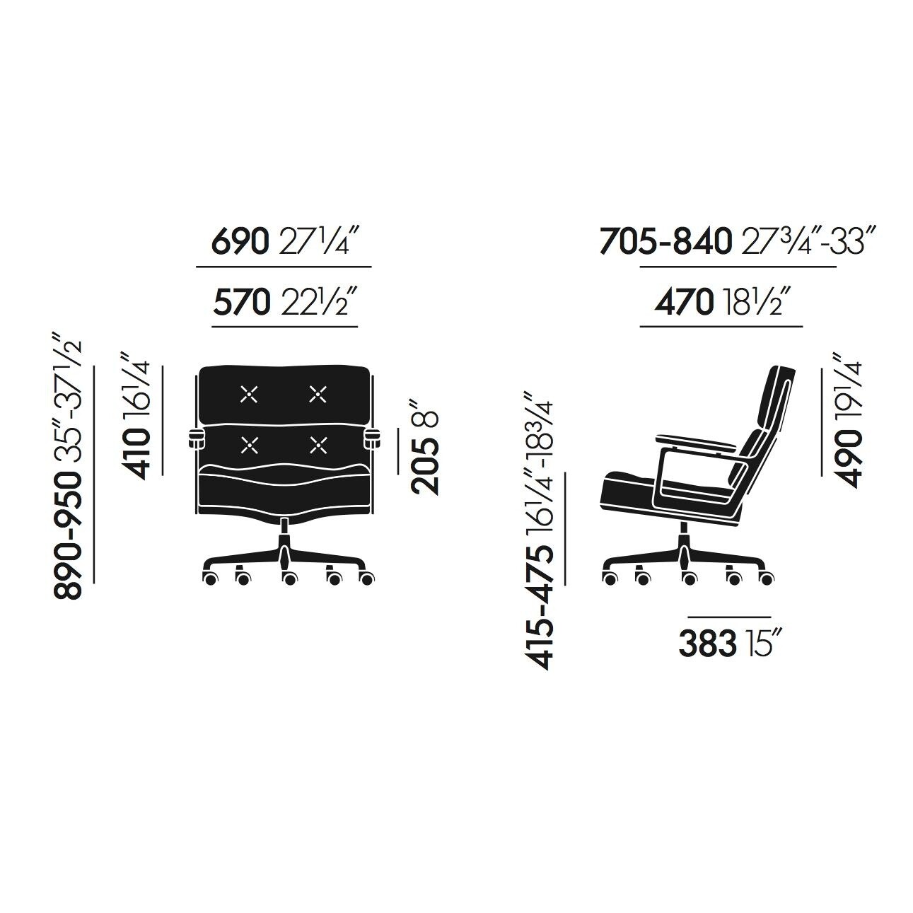 Vitra ES 104 Eames Lobby Chair Office Chair