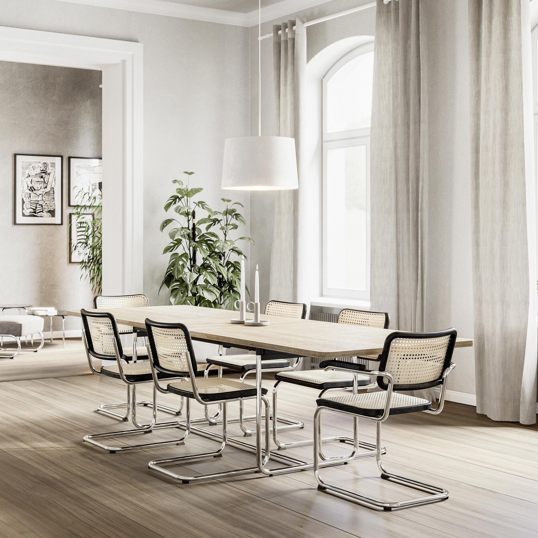 S 32 V Cantilever Chair with Wickerwork Set of 4