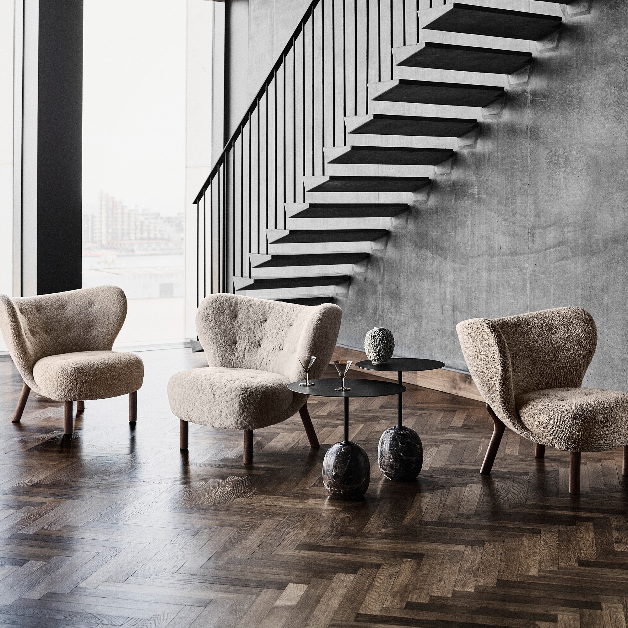 Little Petra VB1 Lounge Chair Frame Walnut