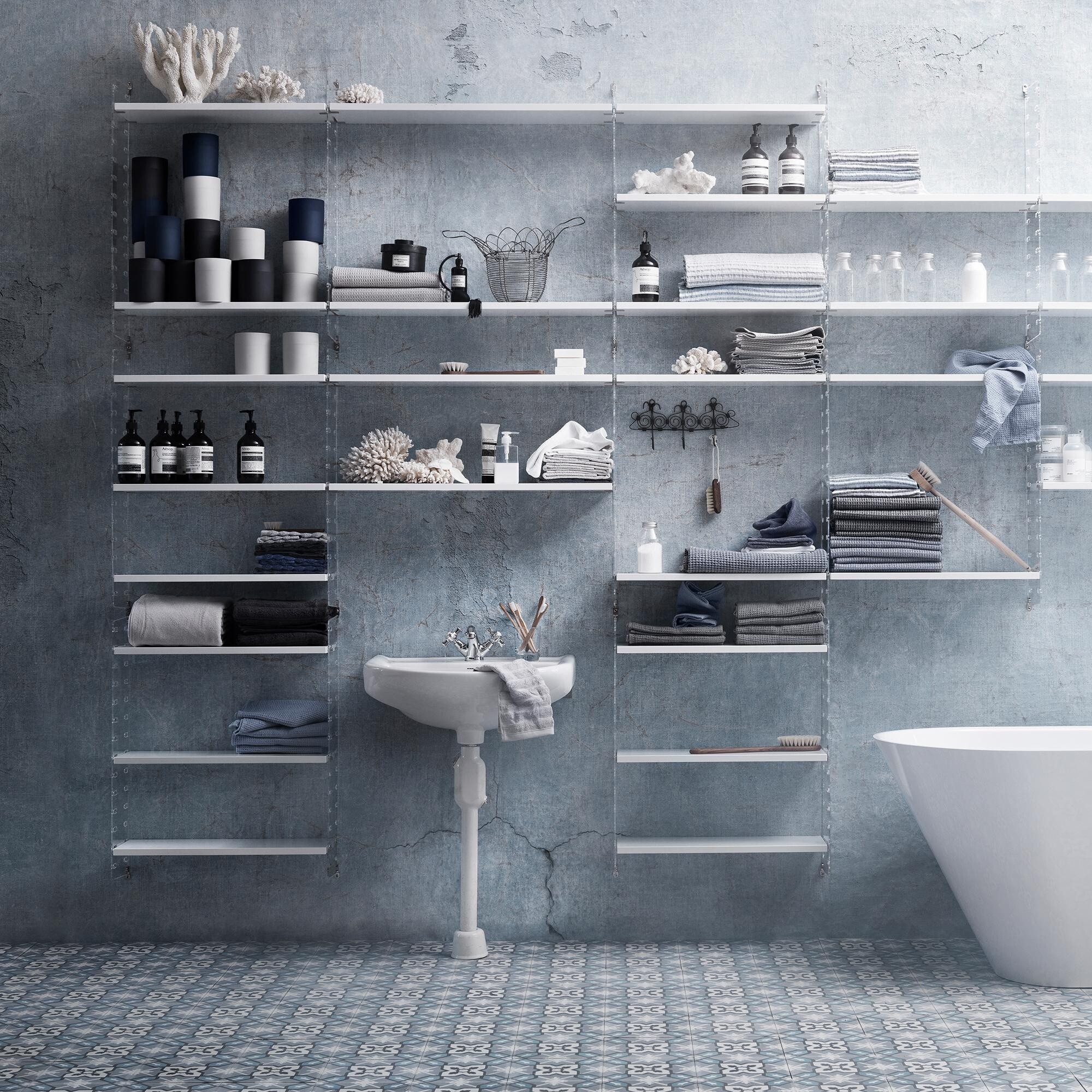 String System Wall Ladder Acrylic Glass 50x30cm