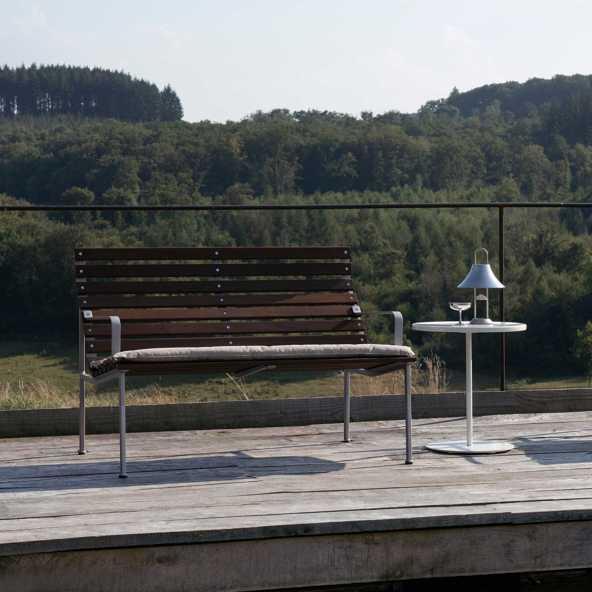 Traverse Outdoor Lounge Bench with Armrests