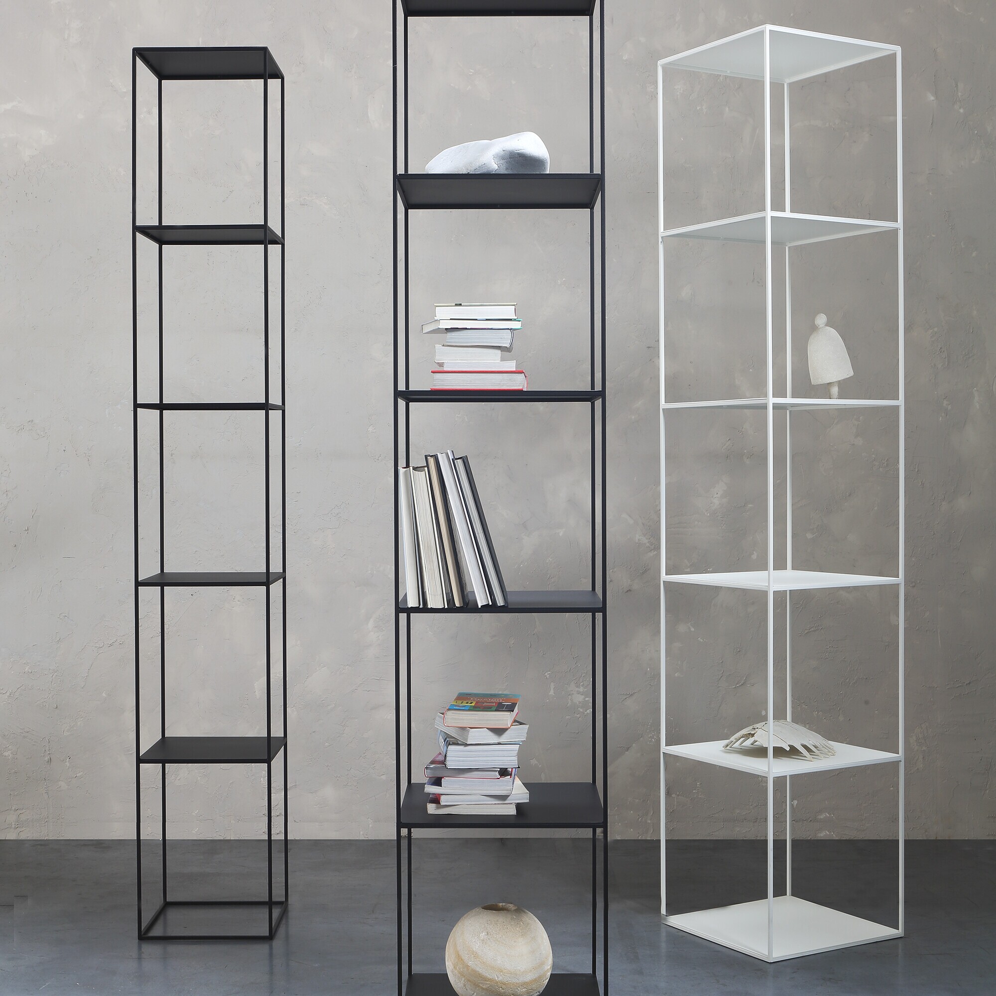 Slim Irony Column Standing Shelf H 210cm