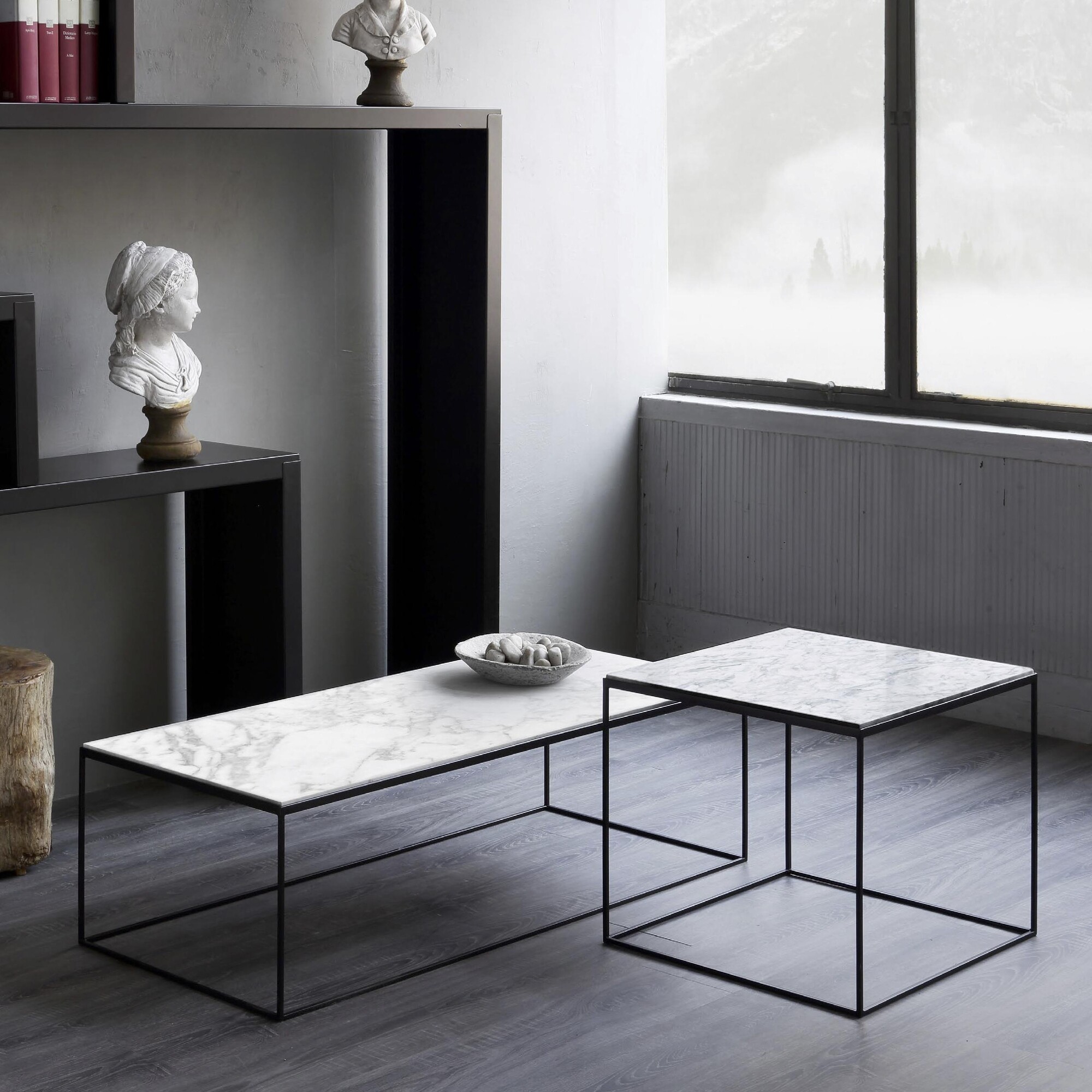 Slim Marble Side Table 54x54x48cm