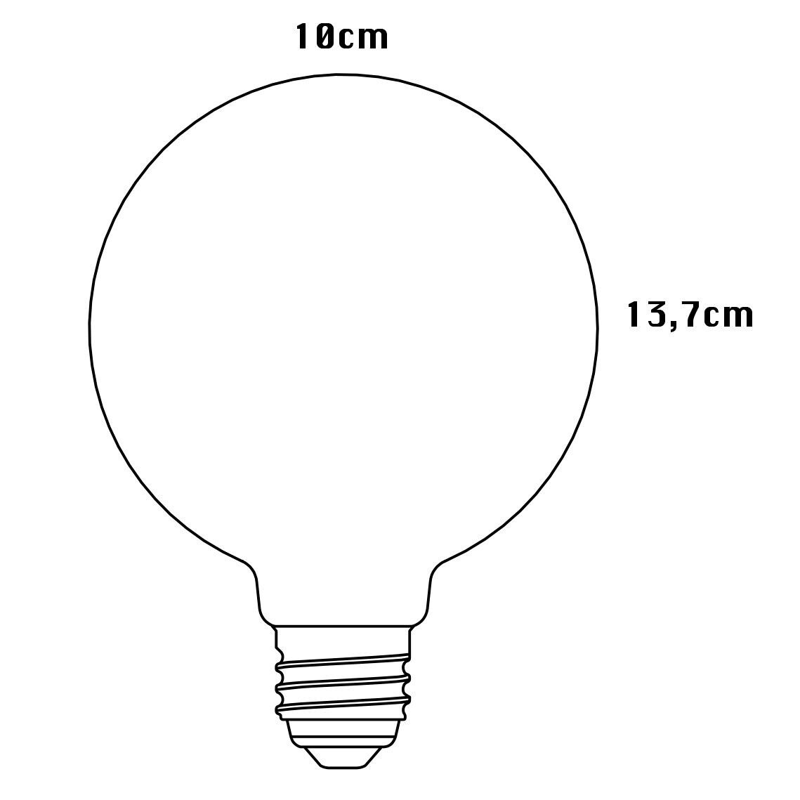 Sphere III LED E27 GLOBE 360° 7W =} 48W Dim To Warm