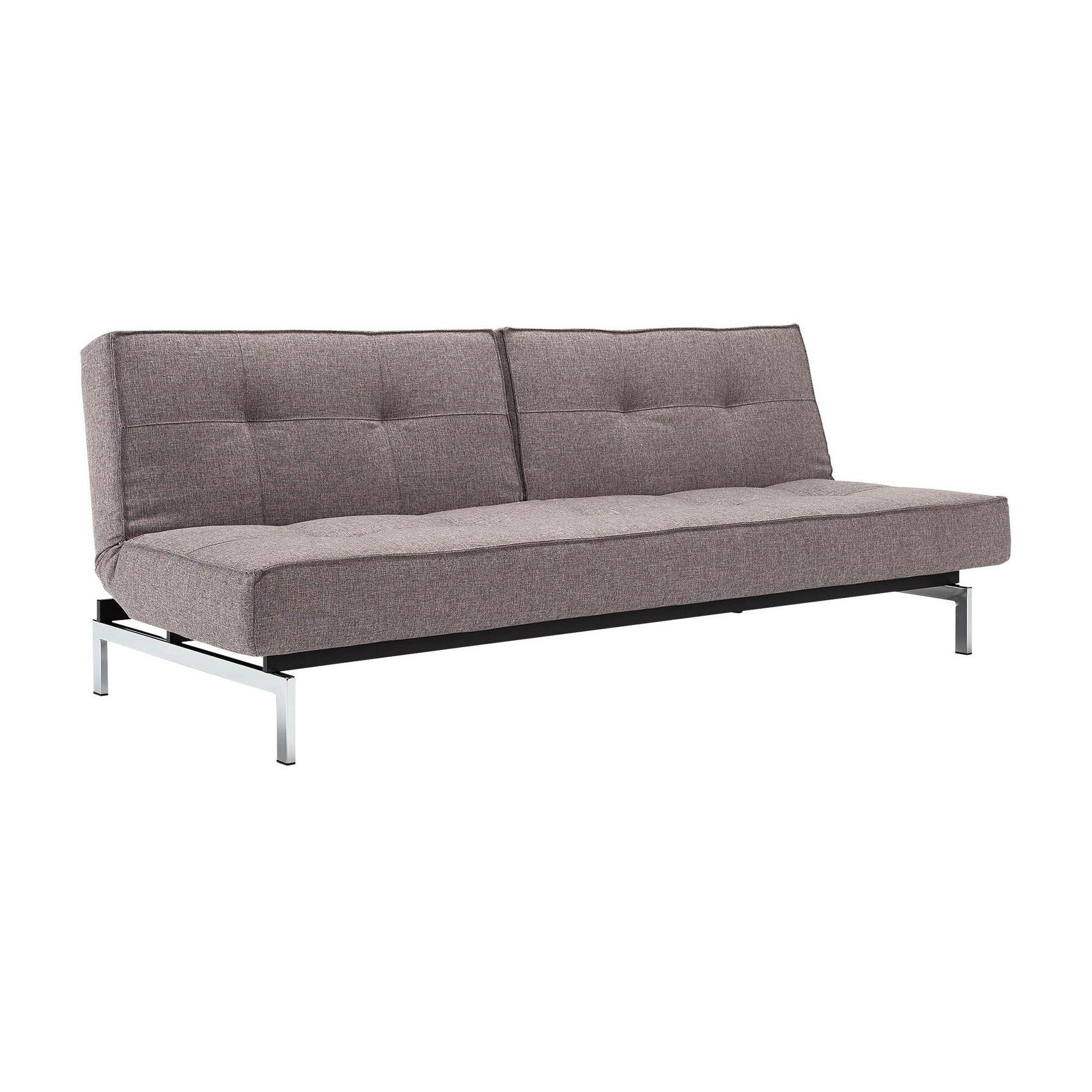 Splitback Sofa Bed Chrome 210x89cm
