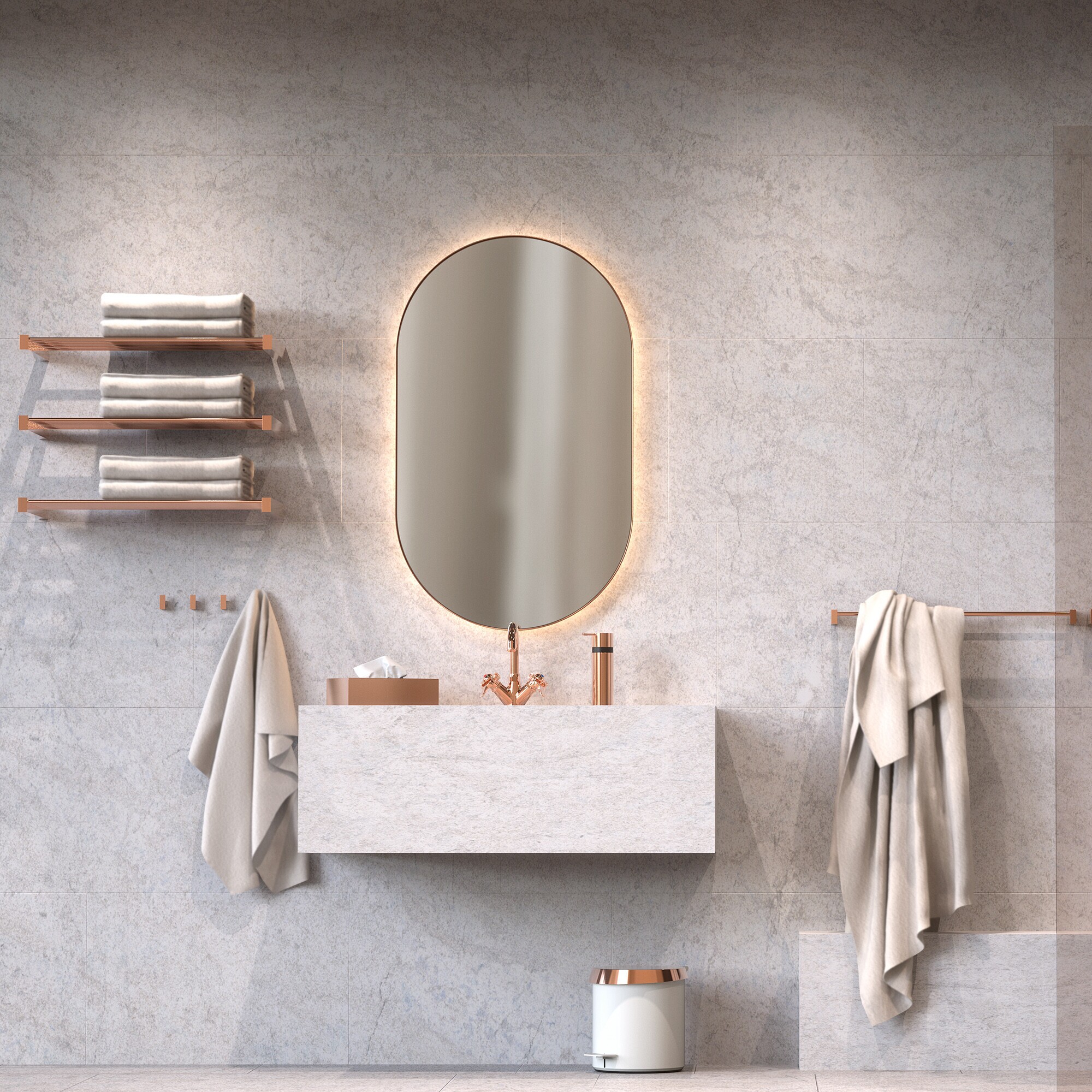 Unu 4145 Wall Mirror with Frame 60x100cm