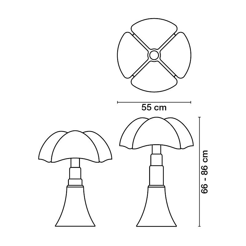 Pipistrello LED Table Lamp dimmable