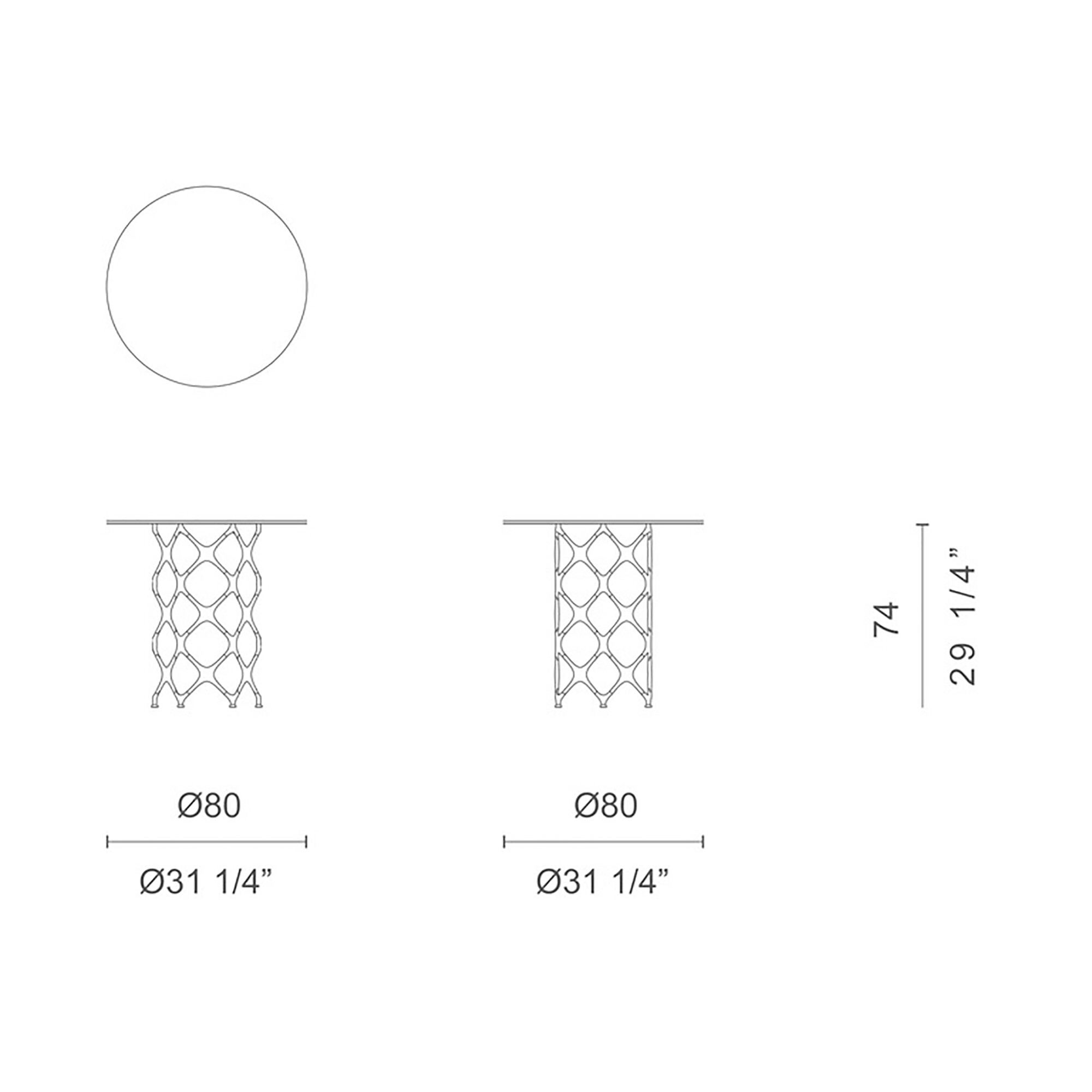 X System Table Ø 80cm