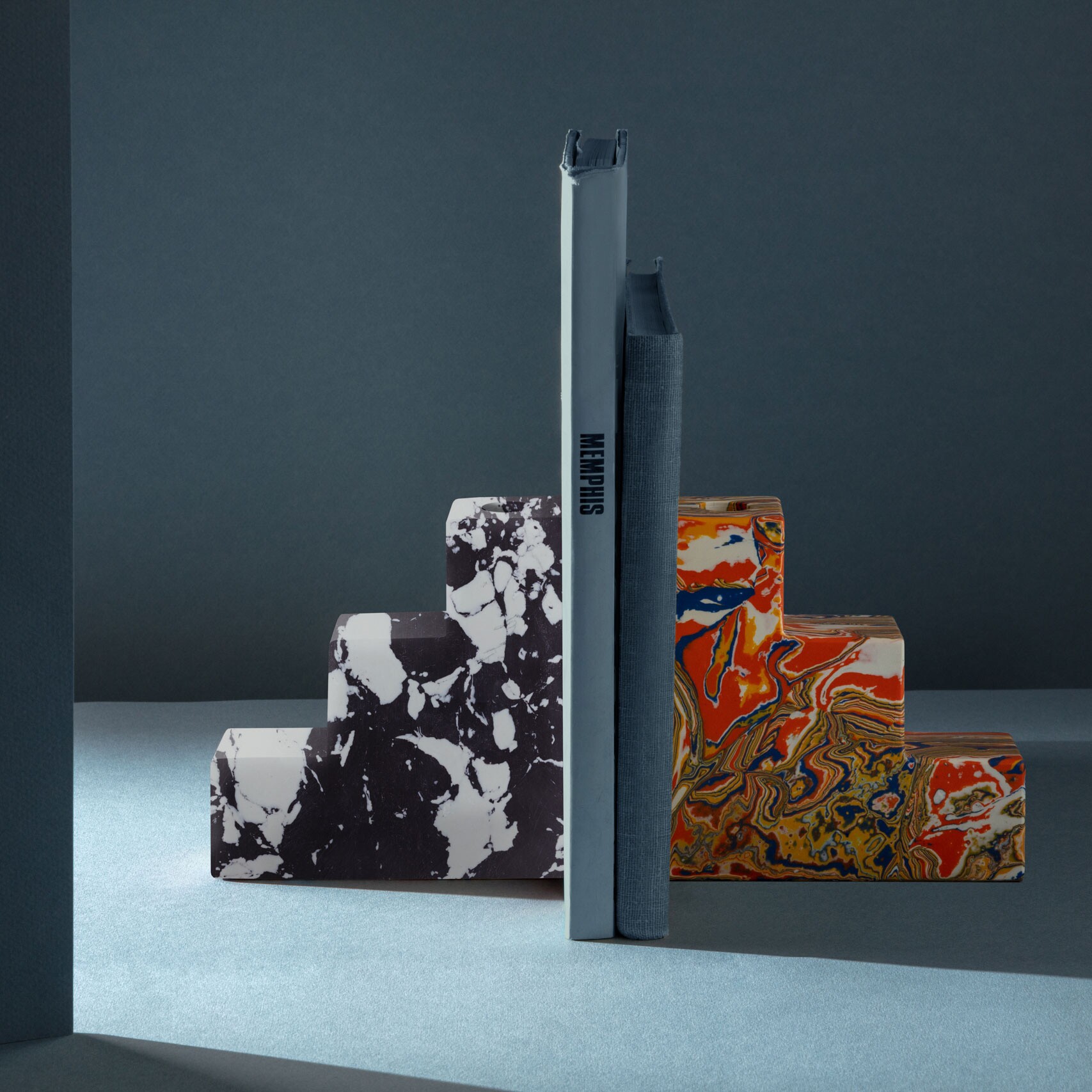 Swirl Bookend/ Candleholder Set of 2