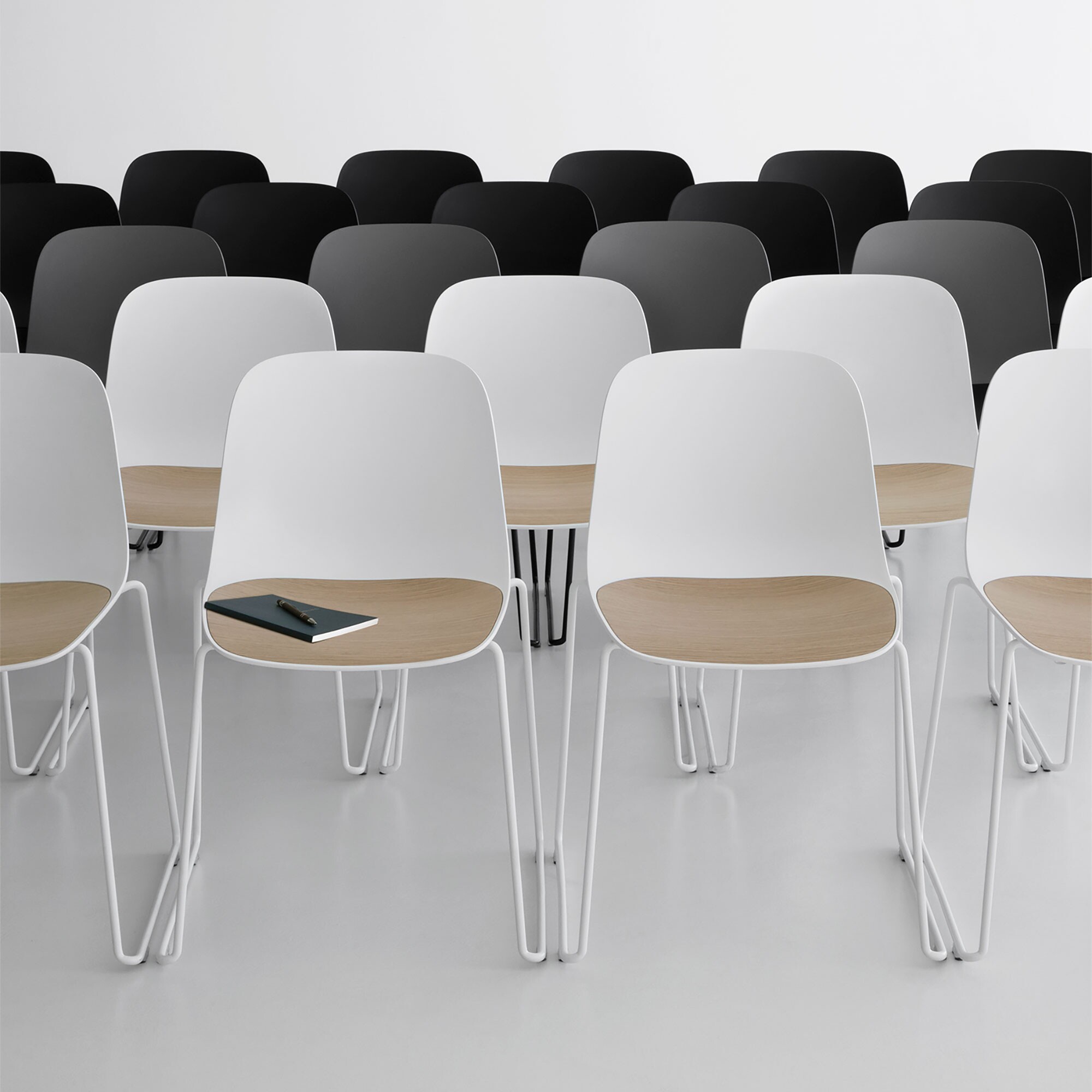 Seela S310 Chair Skid Frame White