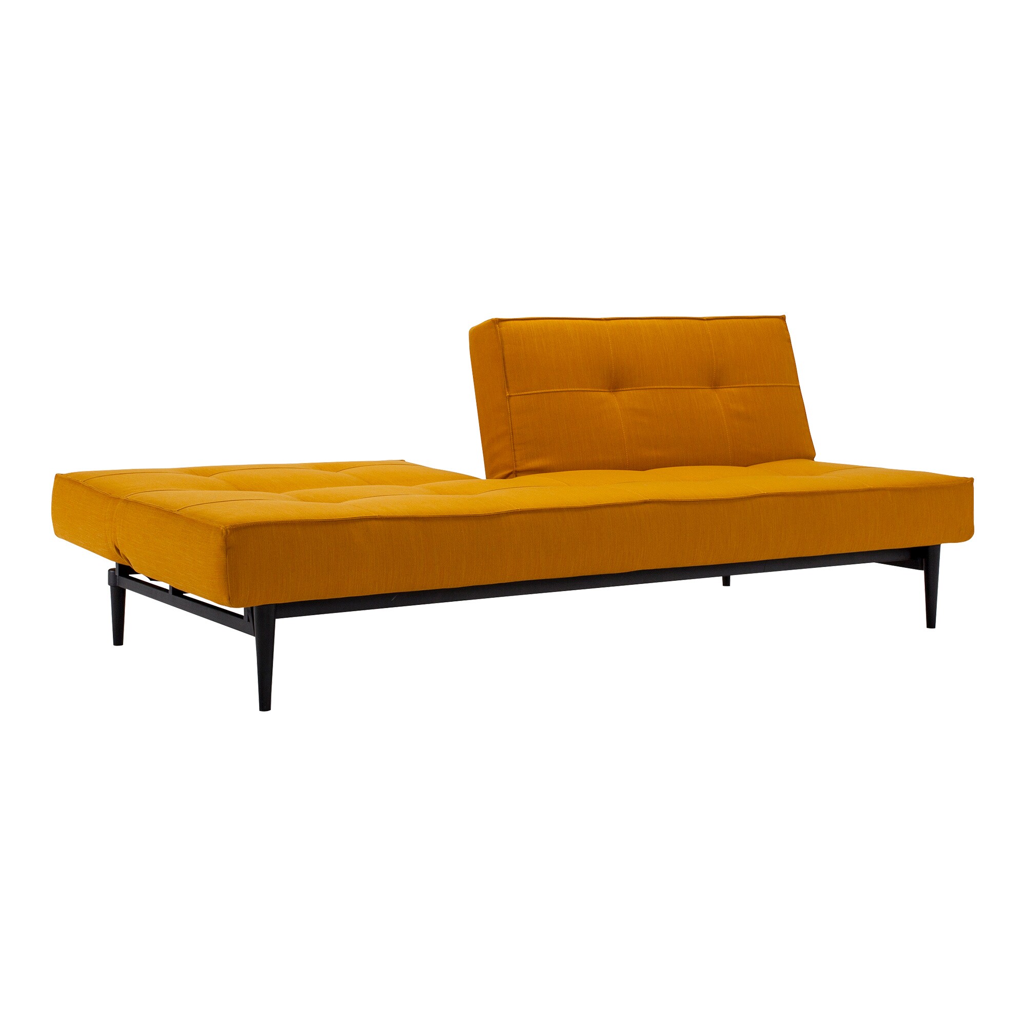 Splitback Styletto Sofa Bed Black Wood 210x91cm