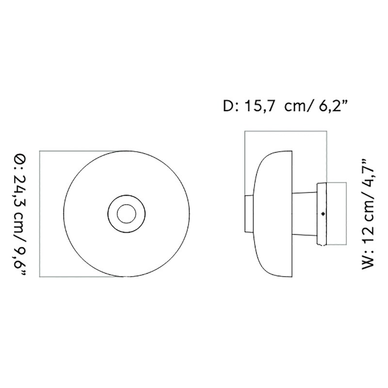 Reverse LED Wall Lamp