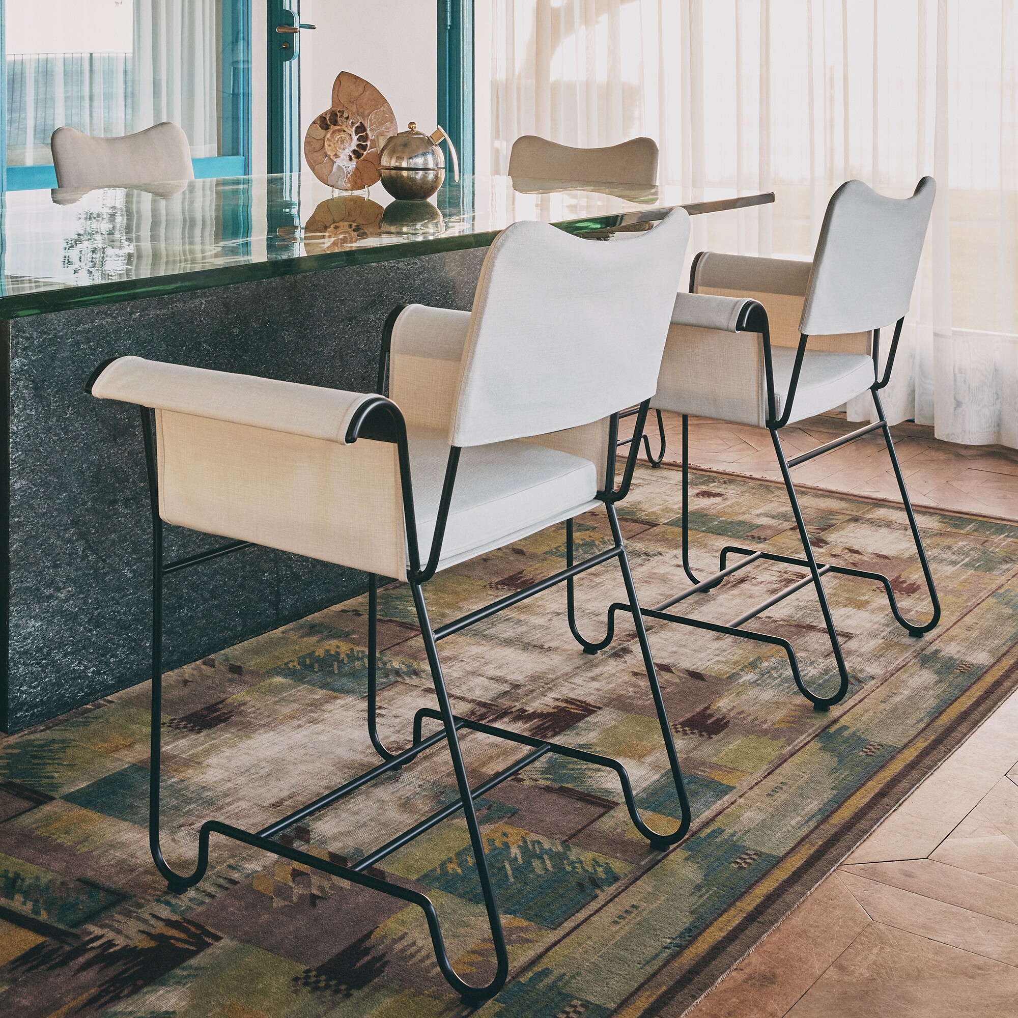 Tropique Outdoor Dining Chair Frame Black