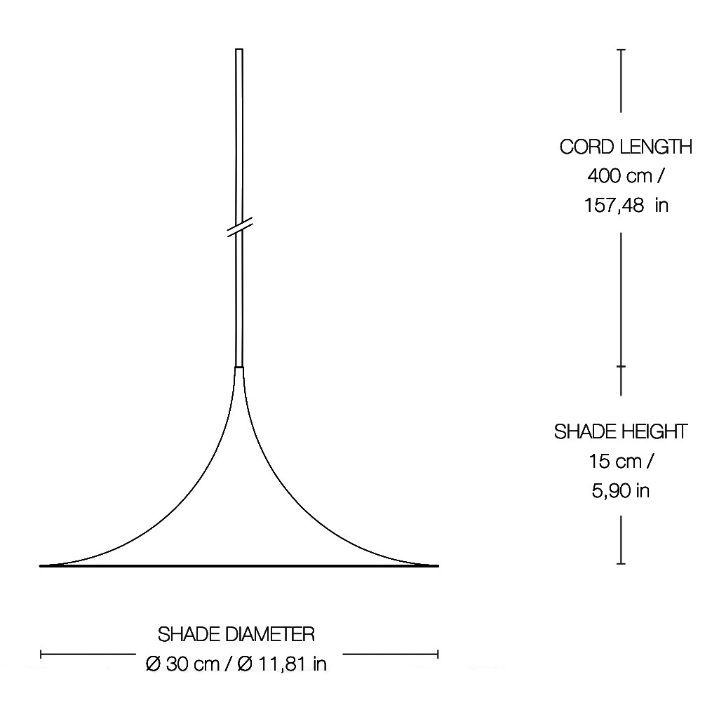 Semi Suspension Lamp Ø30cm