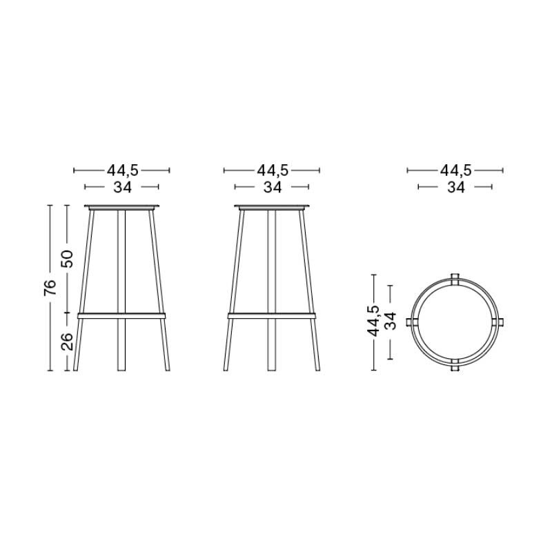 Revolver Bar Stool High