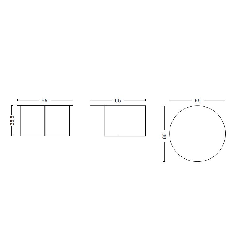 Slit Side Table Wood XL