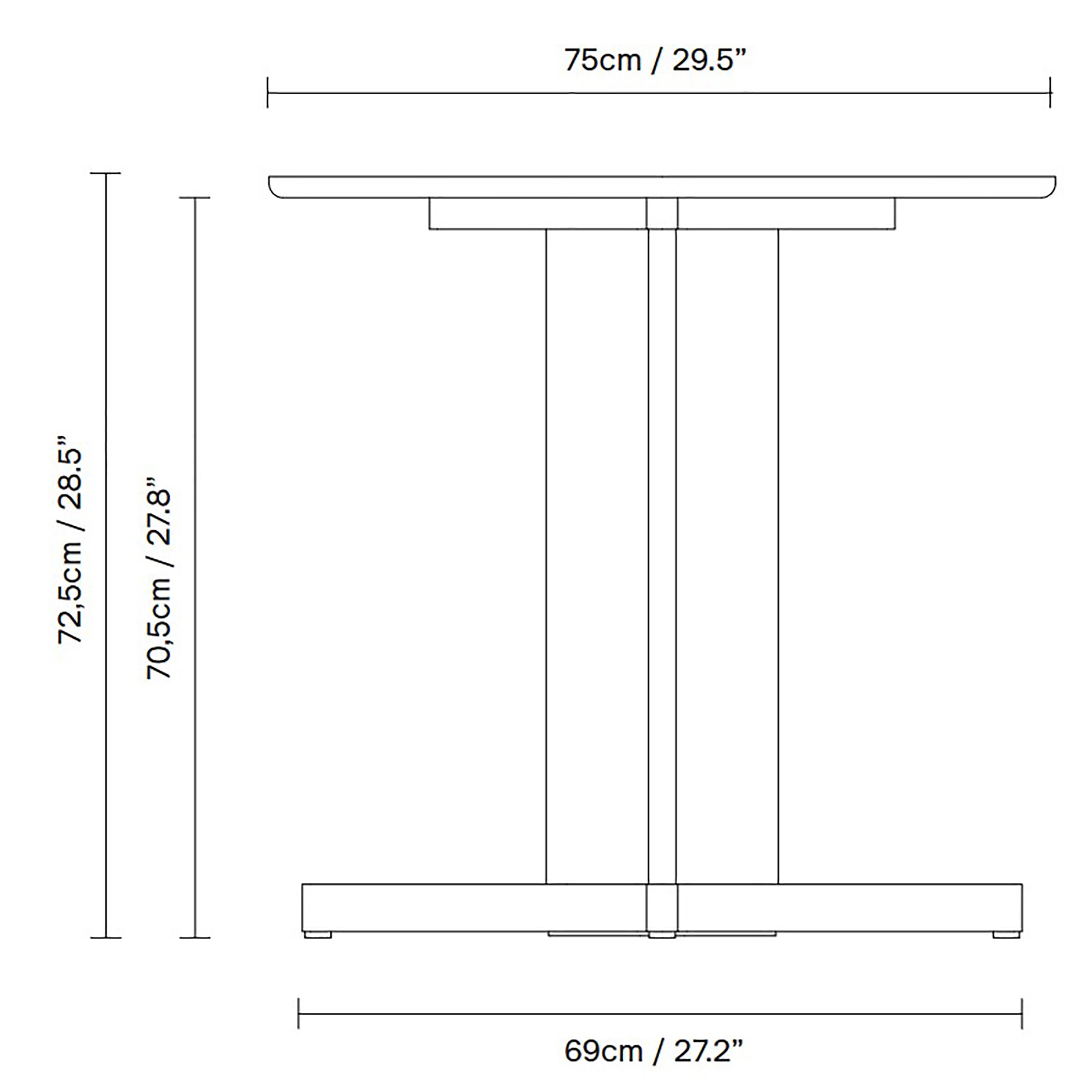 Trefoil Table Ø75cm