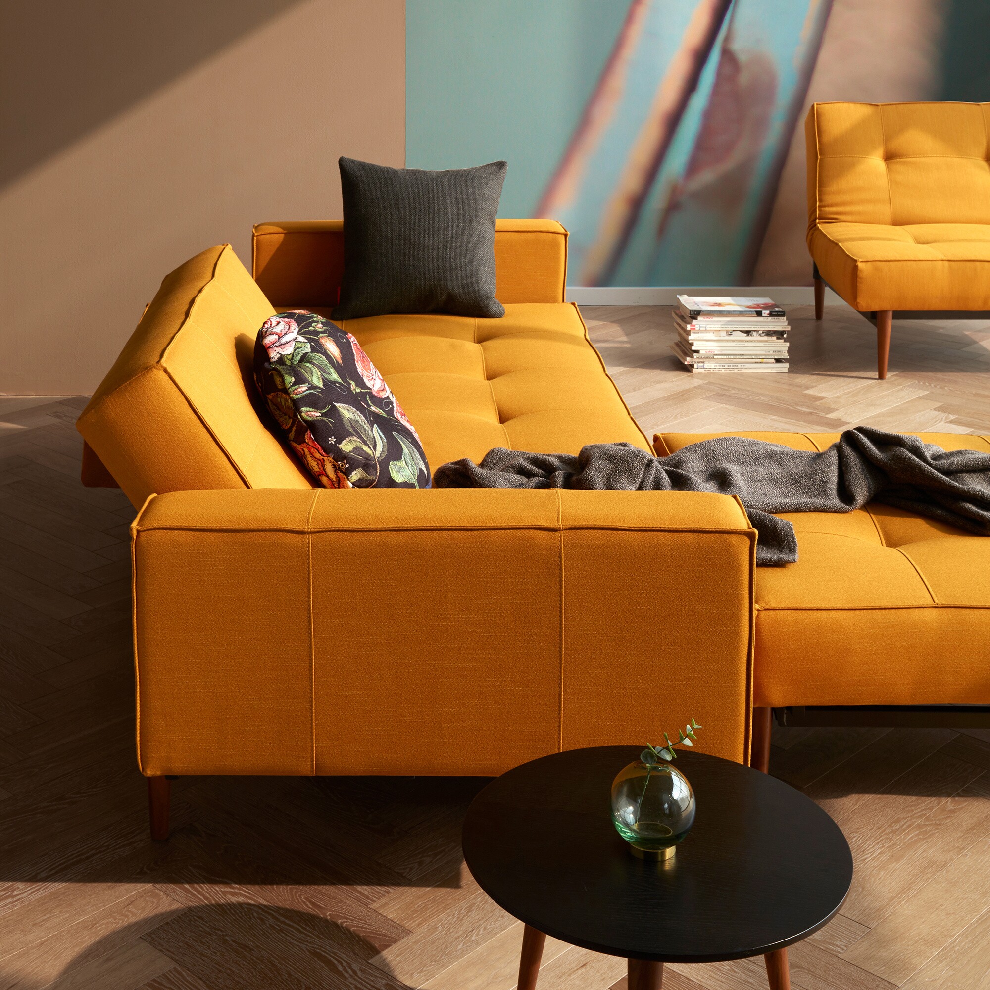 Splitback Styletto Easy Chair Dark Wood