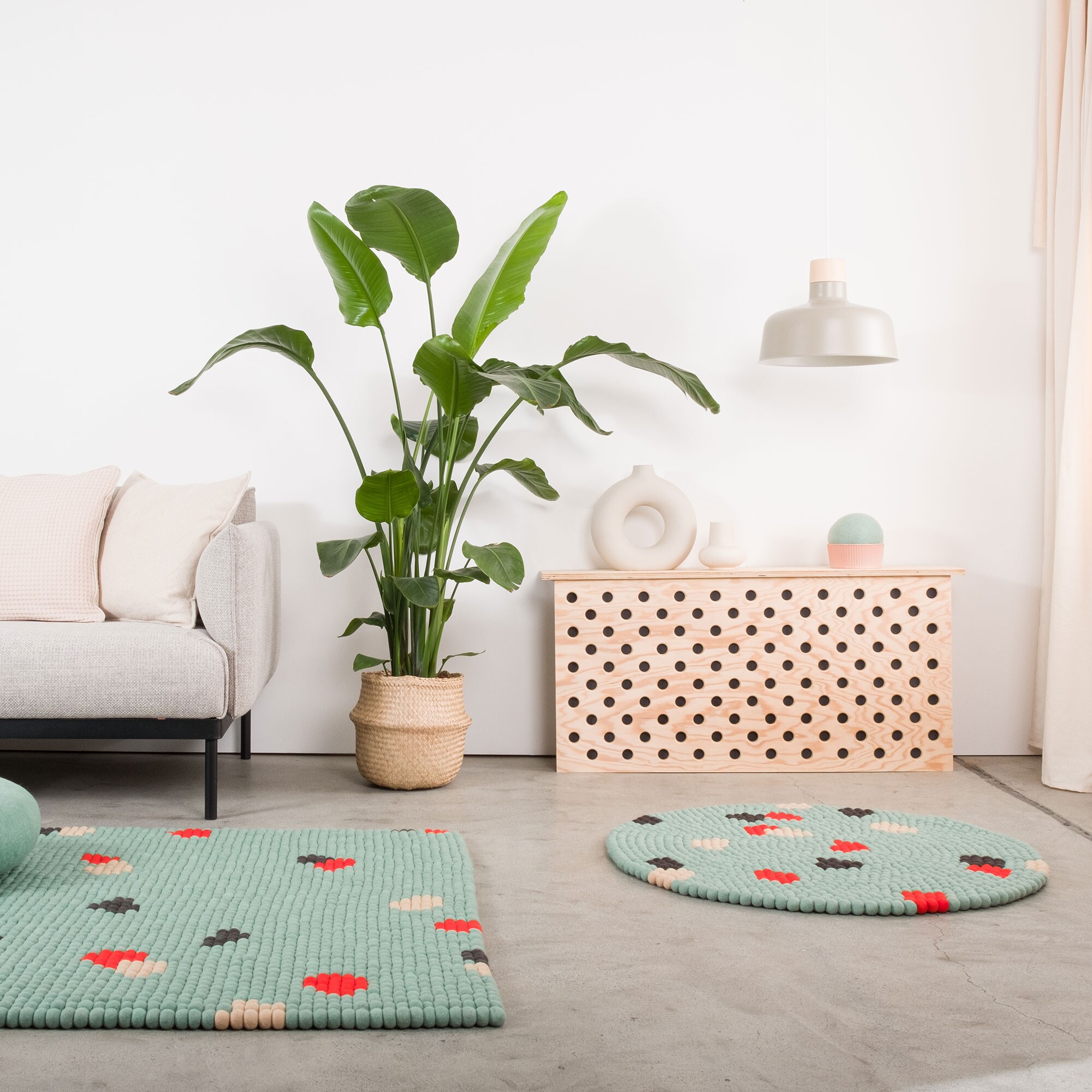 Terra Ocean Felt Ball Rug