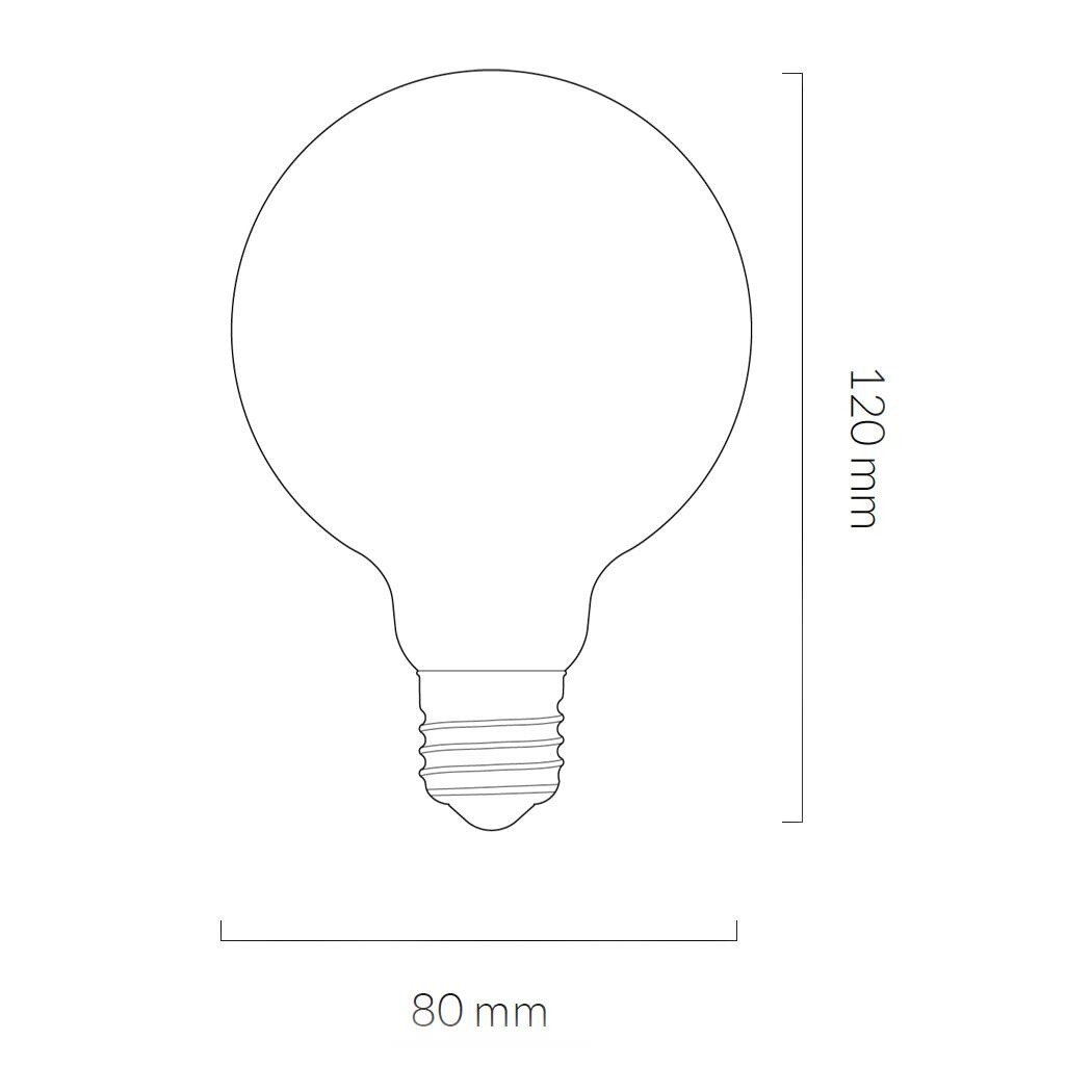 Porcelain II LED E27 GLOBE FILAMENT 360° 6W => 45W