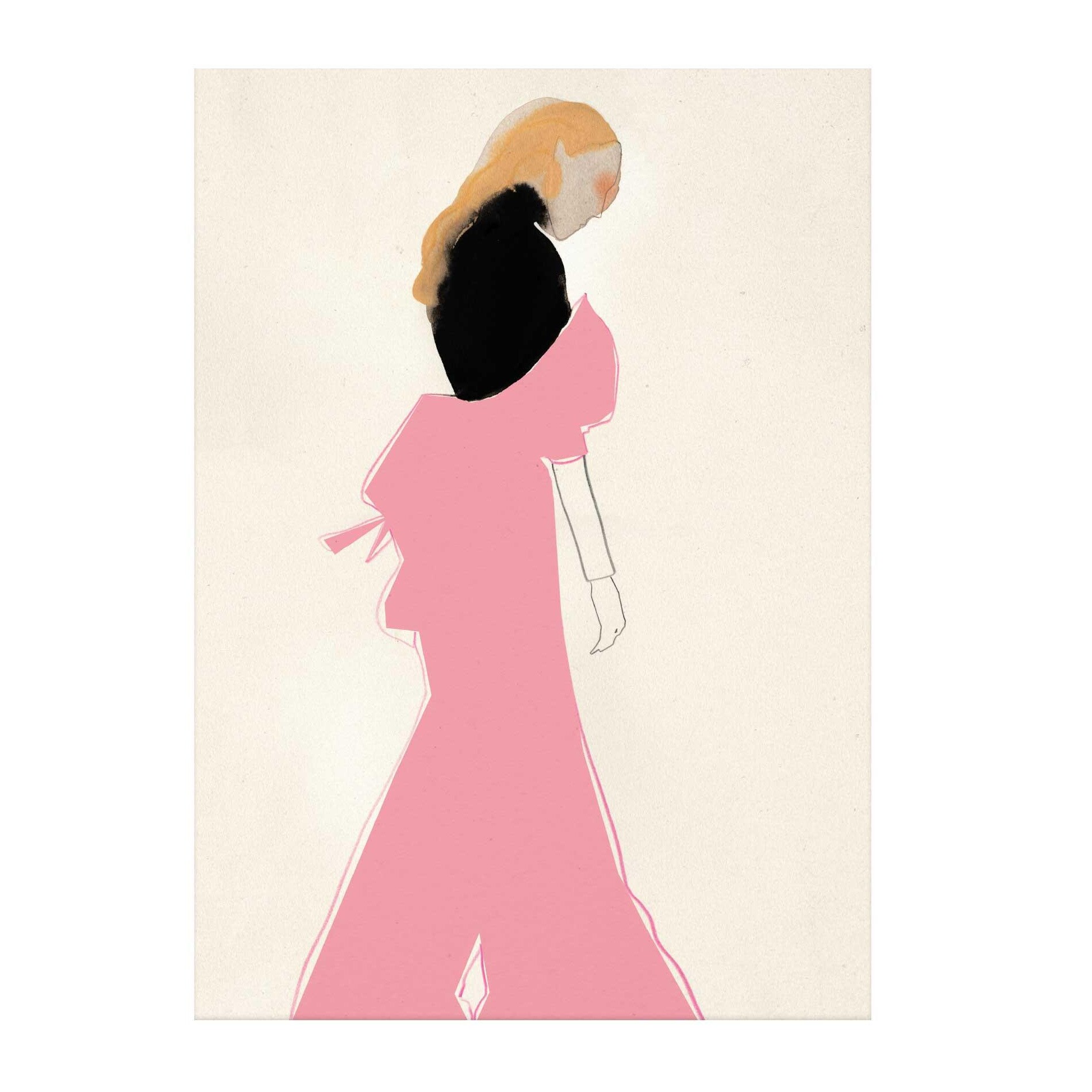 Pink Dress Art Print