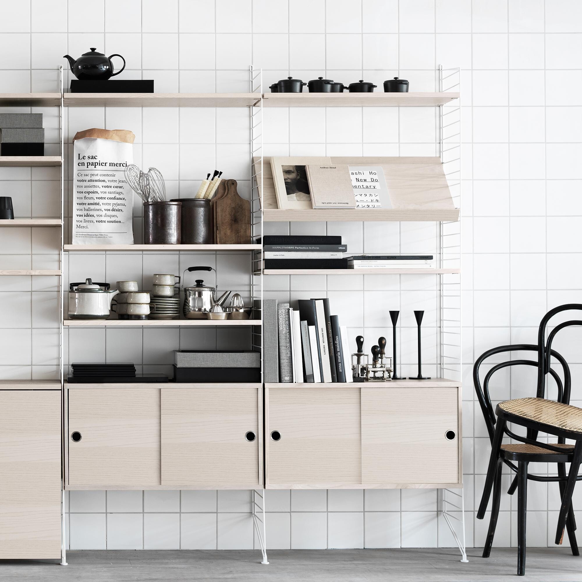 String System Magazine Shelf 58x30cm Wood