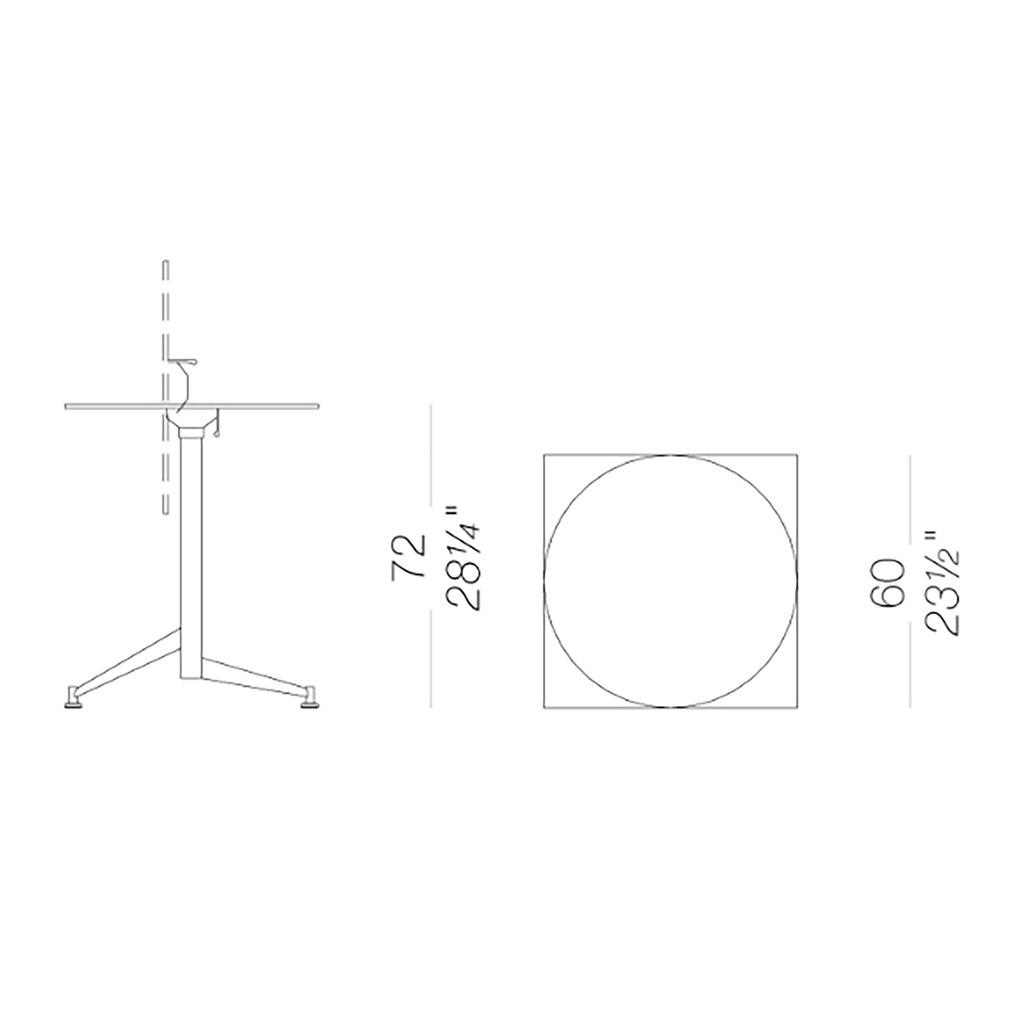Seltz P74 Folding Table Square