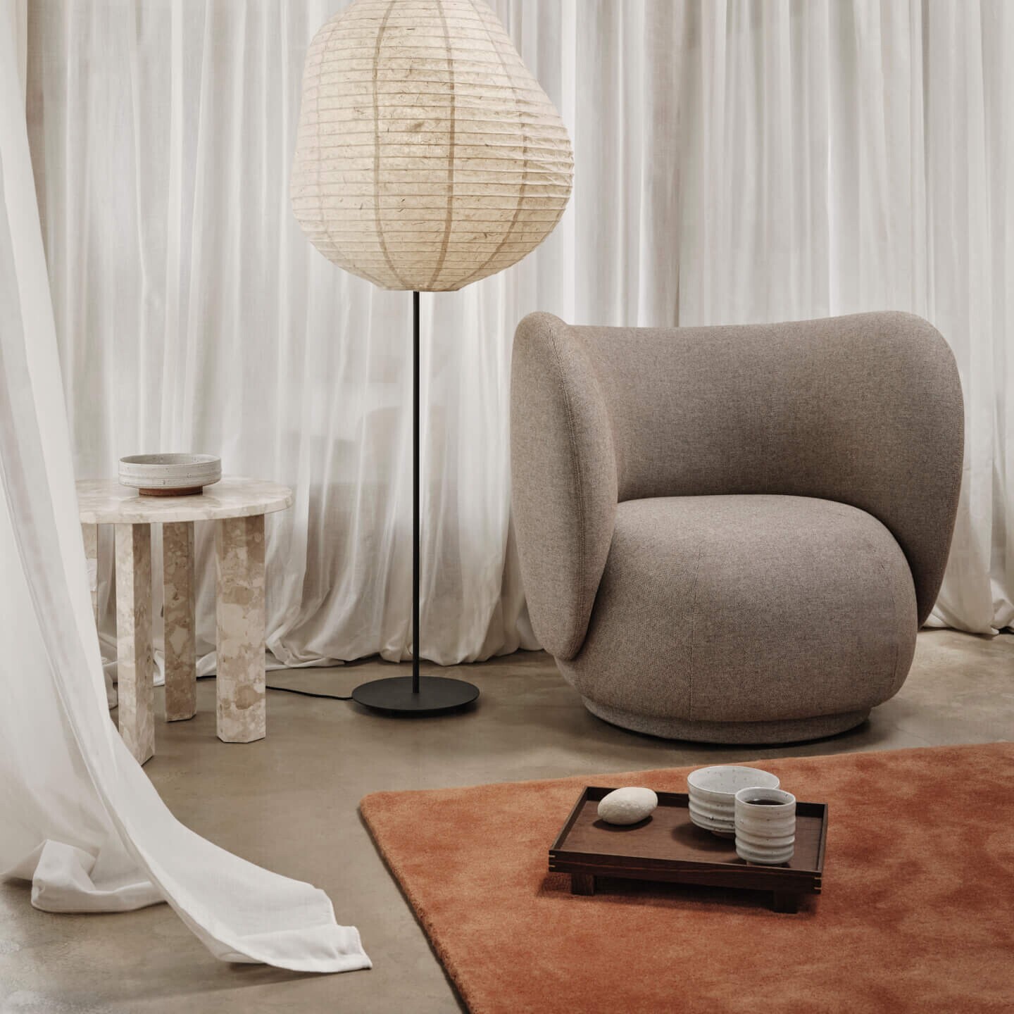 Taula Side Table Marble