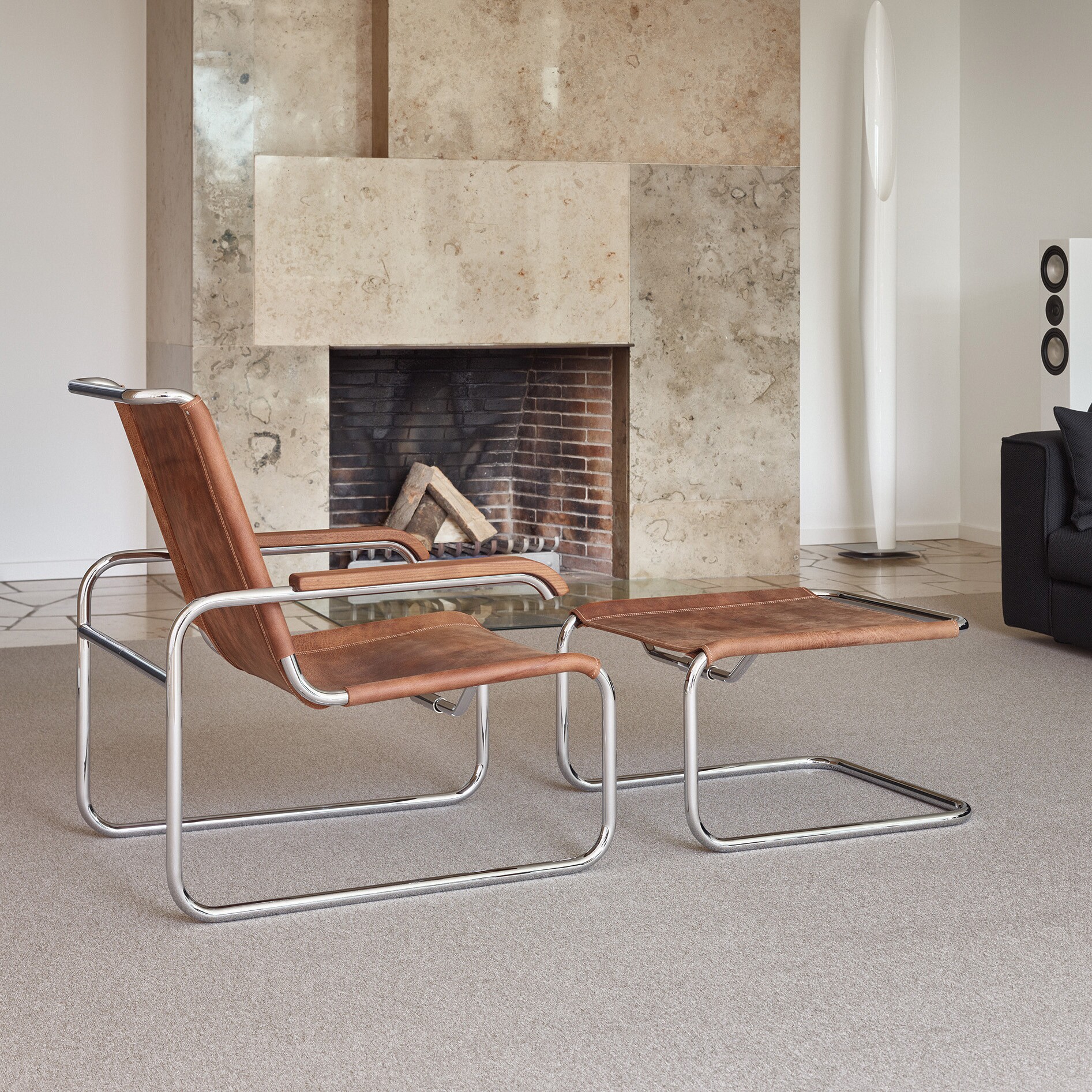 S 35 L Pure Materials Easy Chair Buffalo Leather