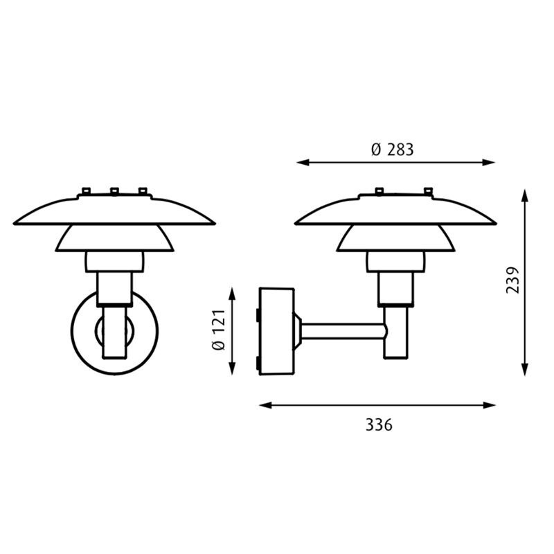 PH 3 - 2 1/2 Outdoor Wall Lamp