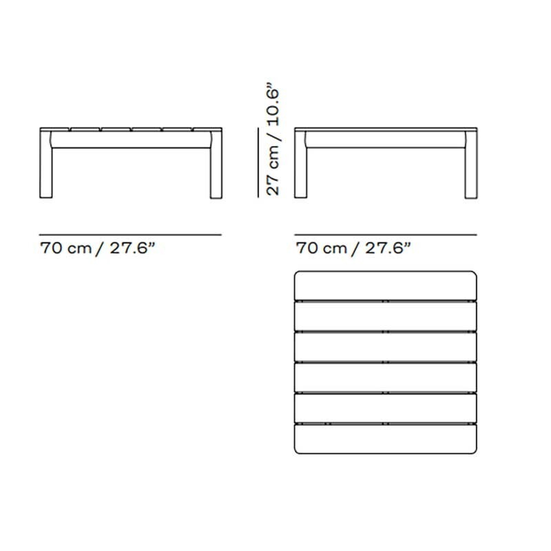 Skagerak Tradition Outdoor Coffee Table H 27cm