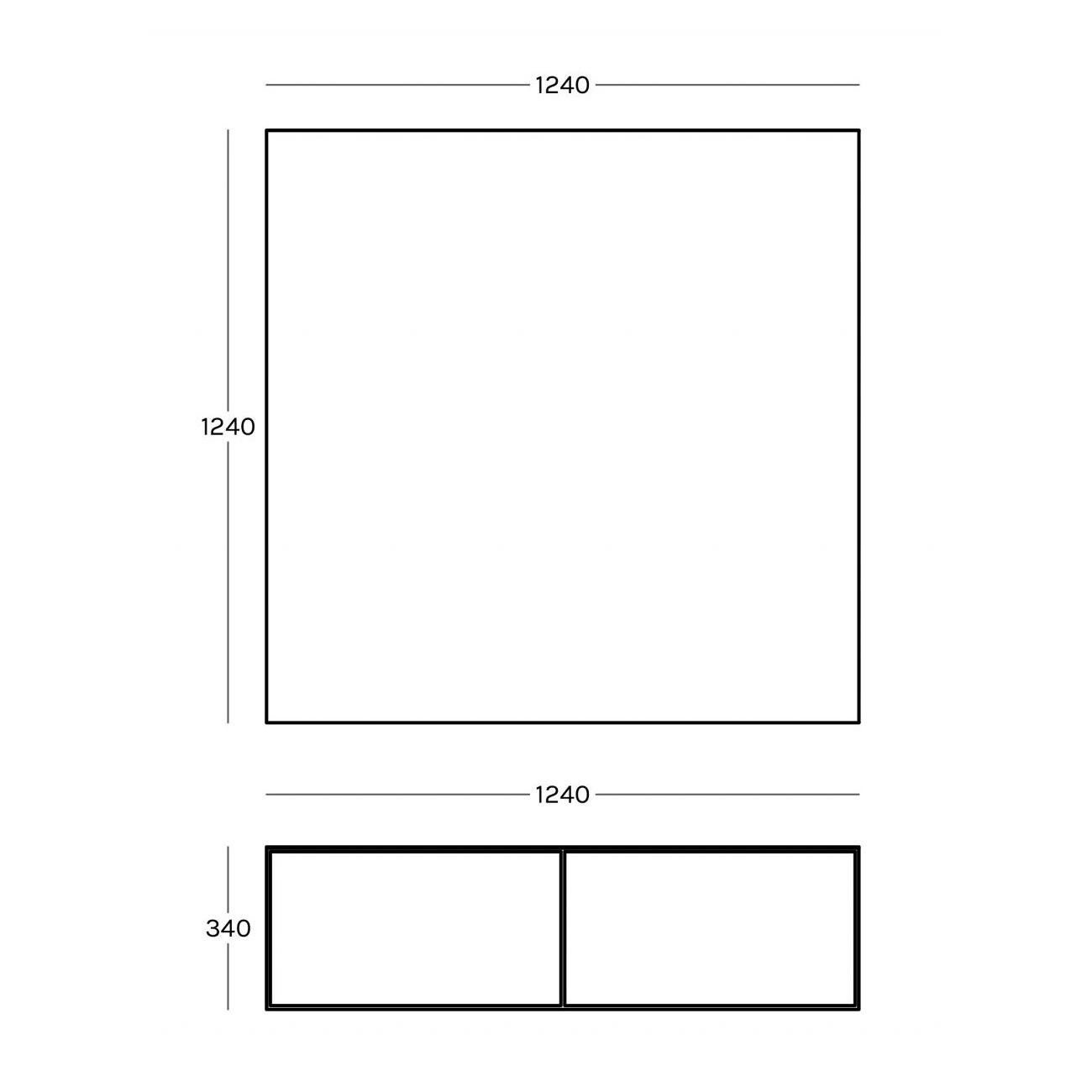 Slim Irony Coffee Table 124x124cm