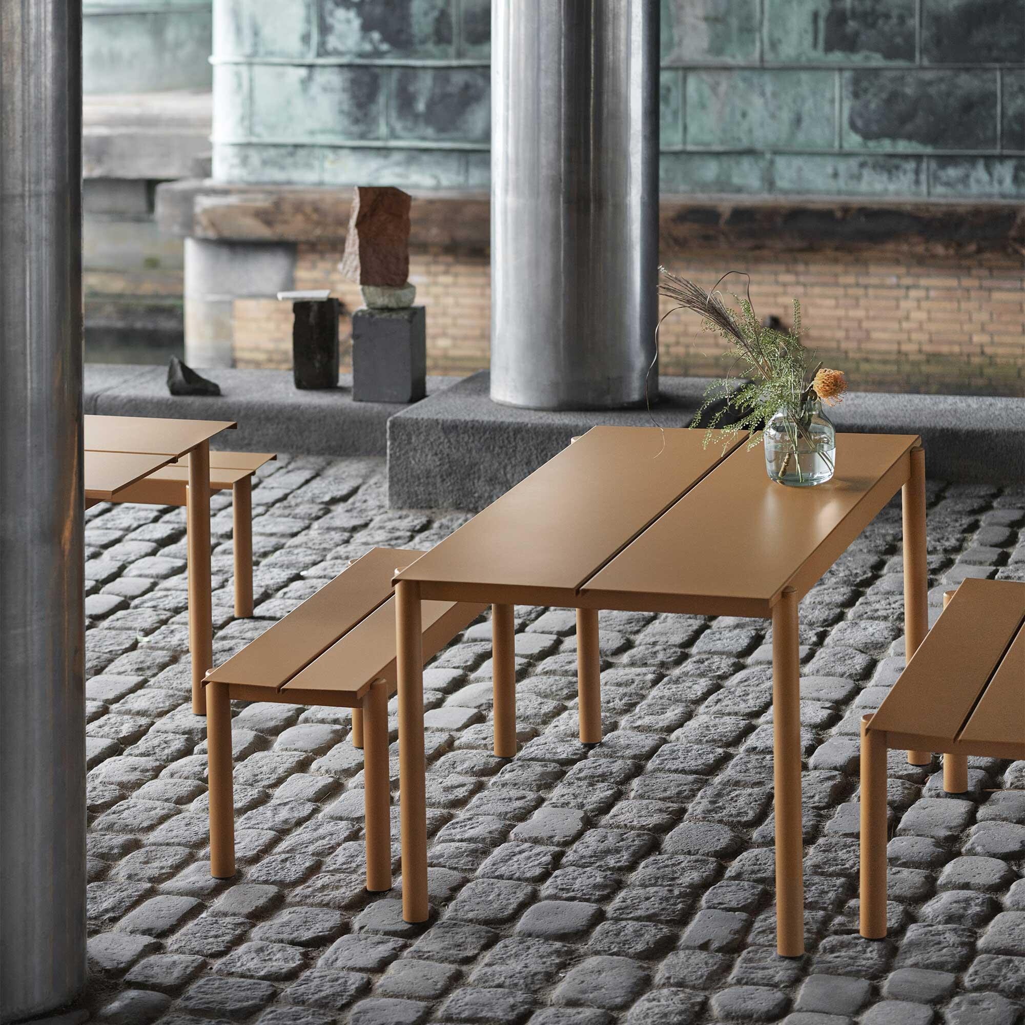 Linear Steel Outdoor Table 140x75cm