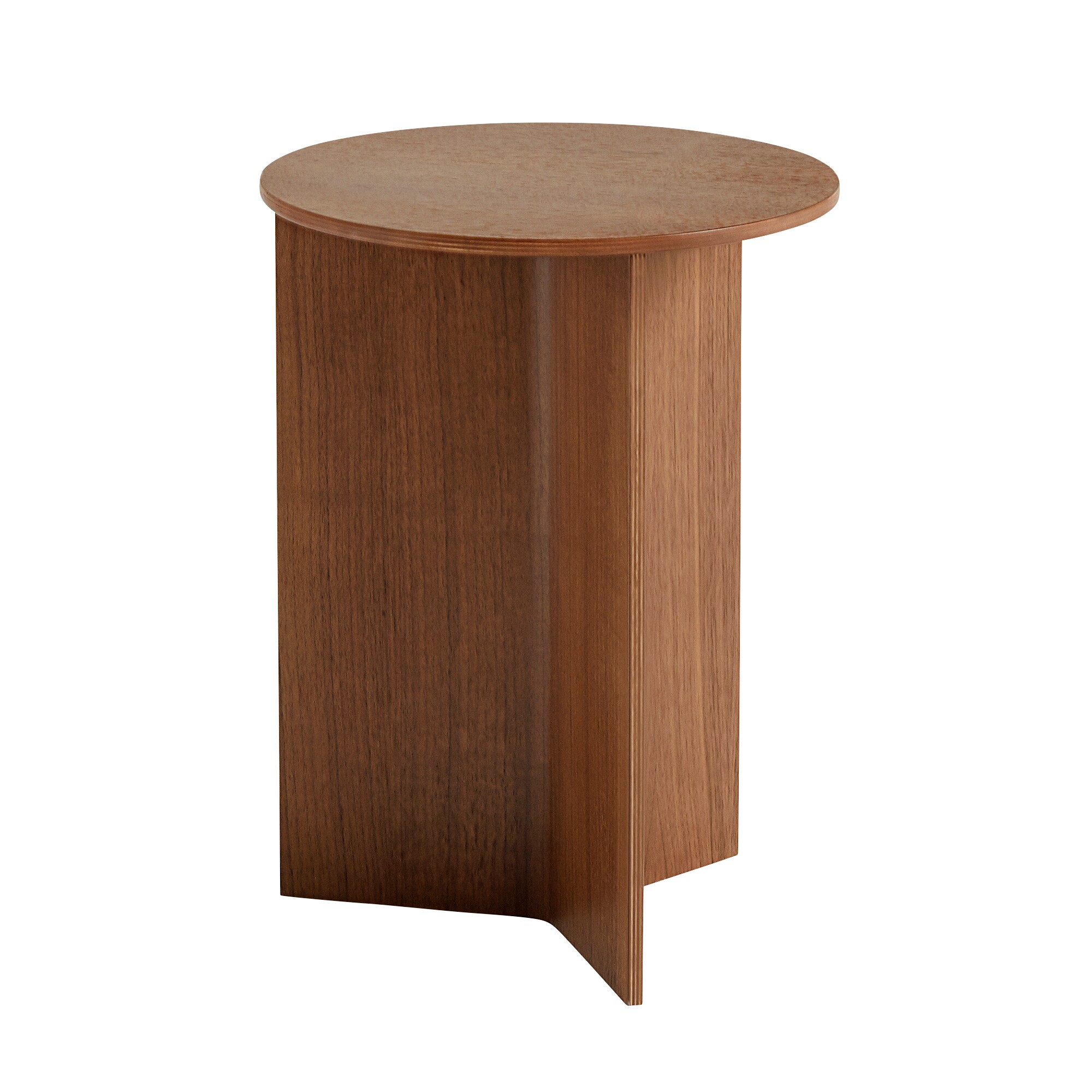 Slit Side Table Wood Round H47cm