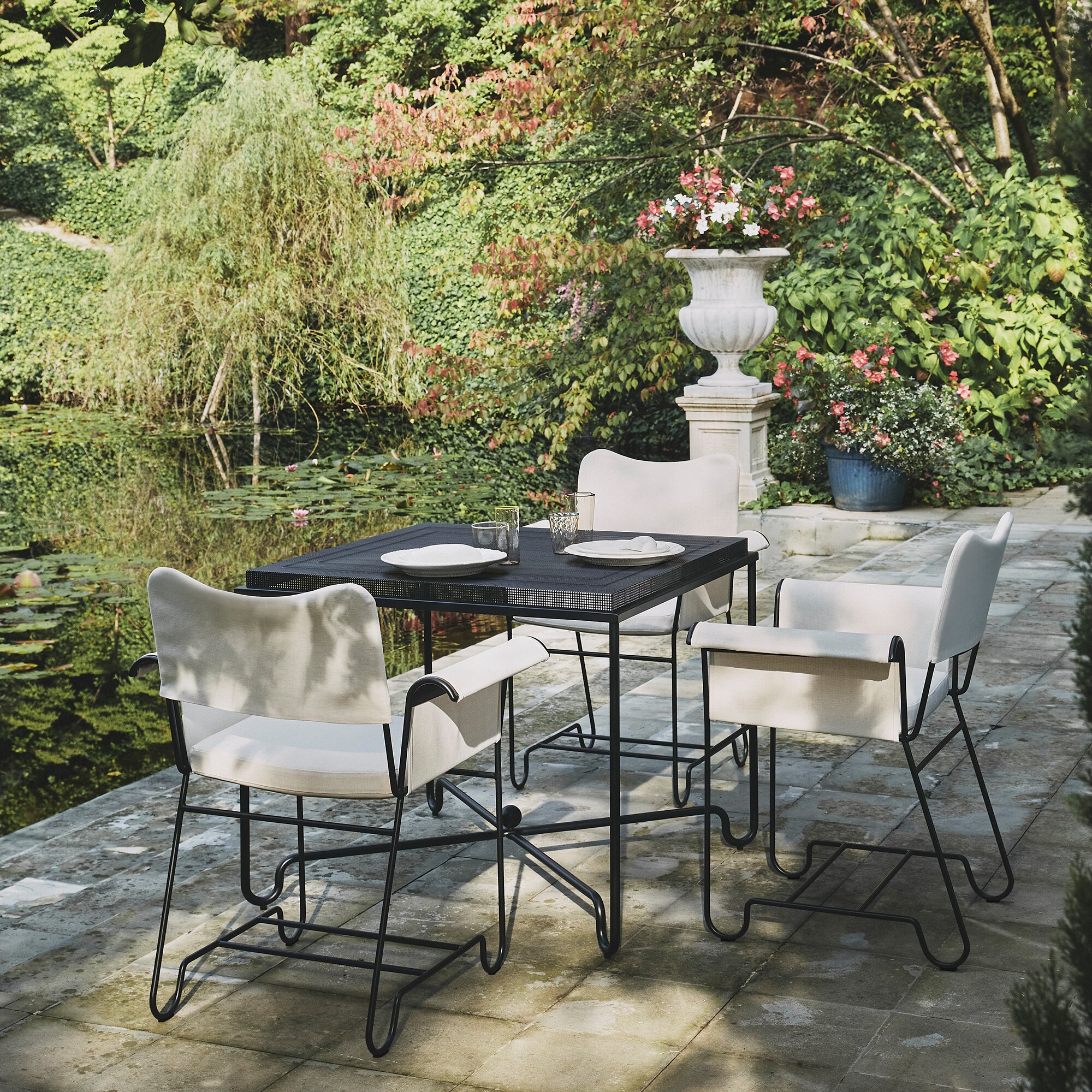 Tropique Outdoor Dining Chair Frame Black