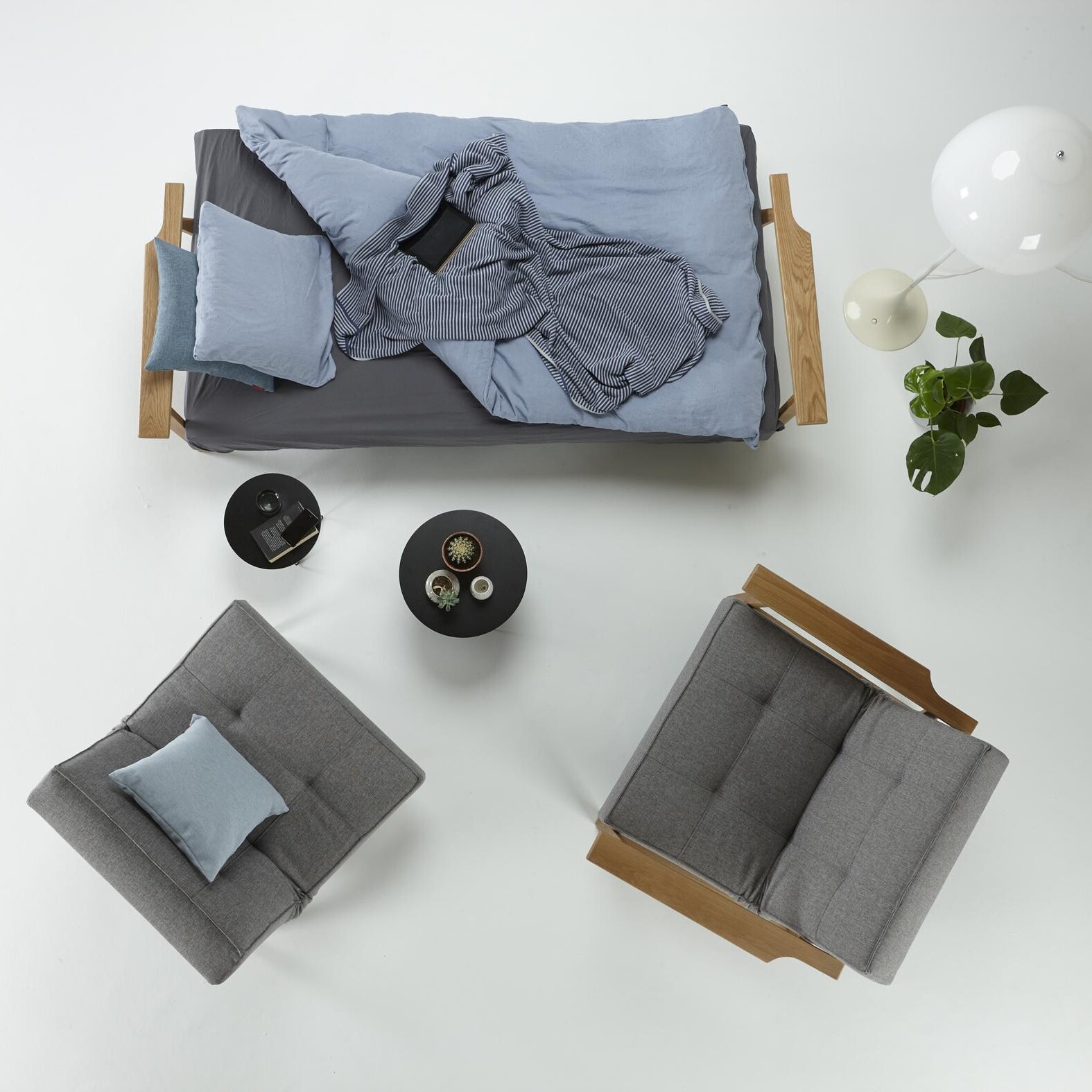 Splitback Frej Sofa Bed Oak 232x99cm