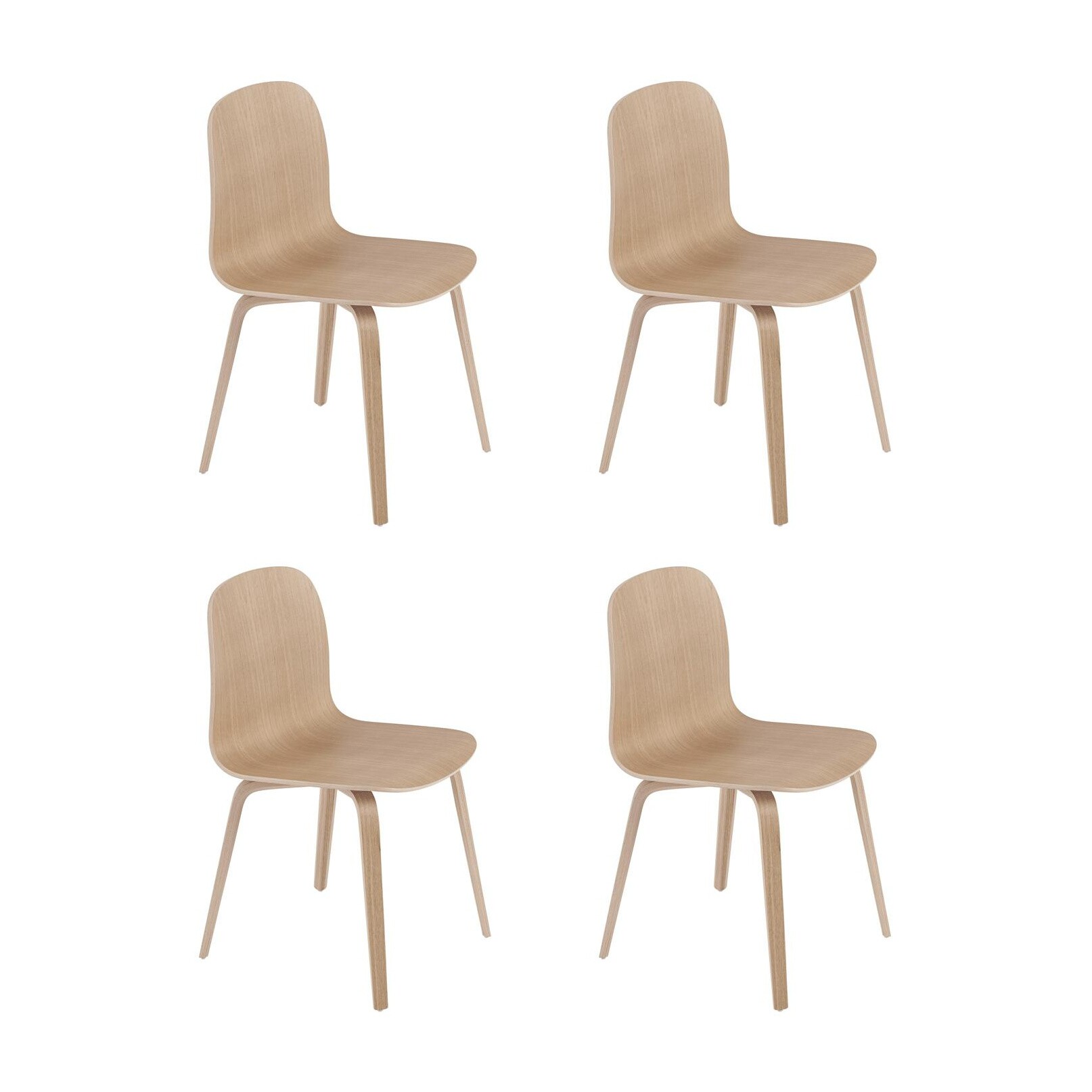 Visu Chair With Wood Frame Set Of 4