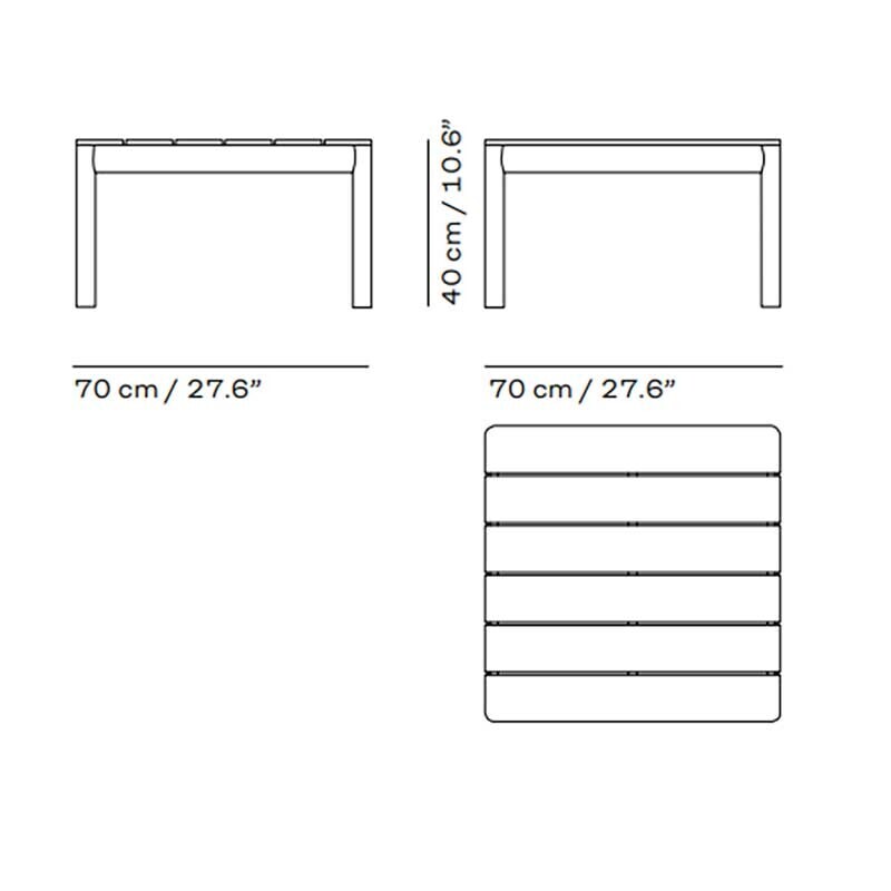 Skagerak Tradition Outdoor Coffee Table H 40cm