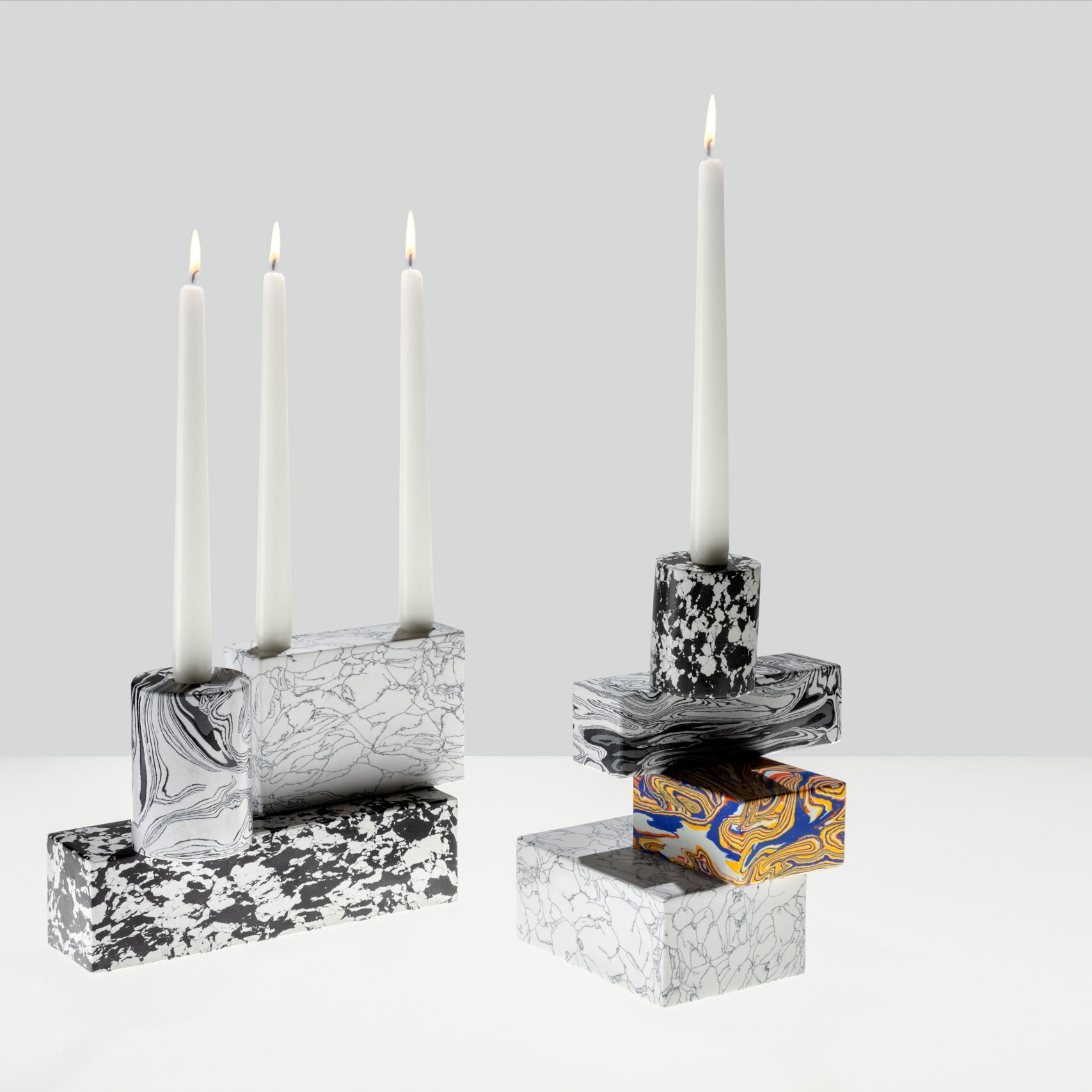Swirl Candleholder Multi