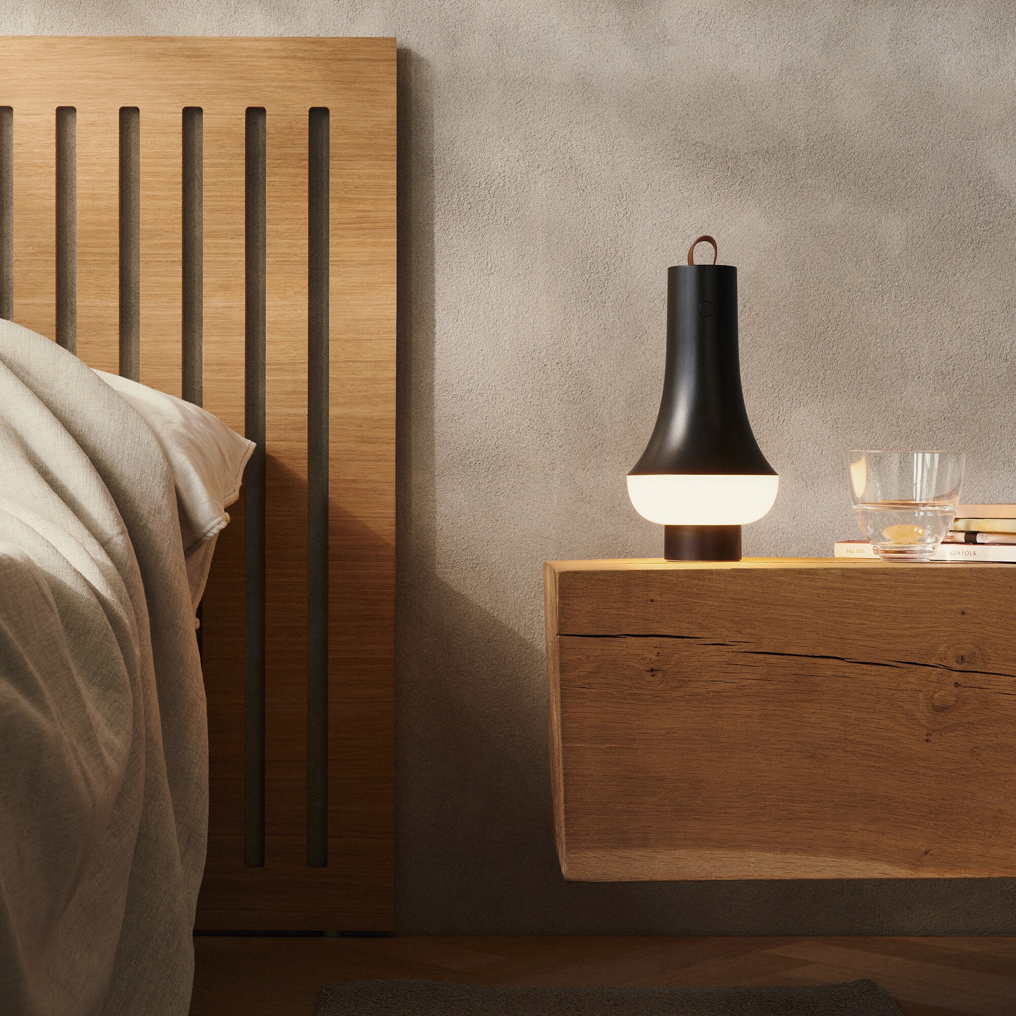 Tomoshi  Portable LED Table Lamp With Battery