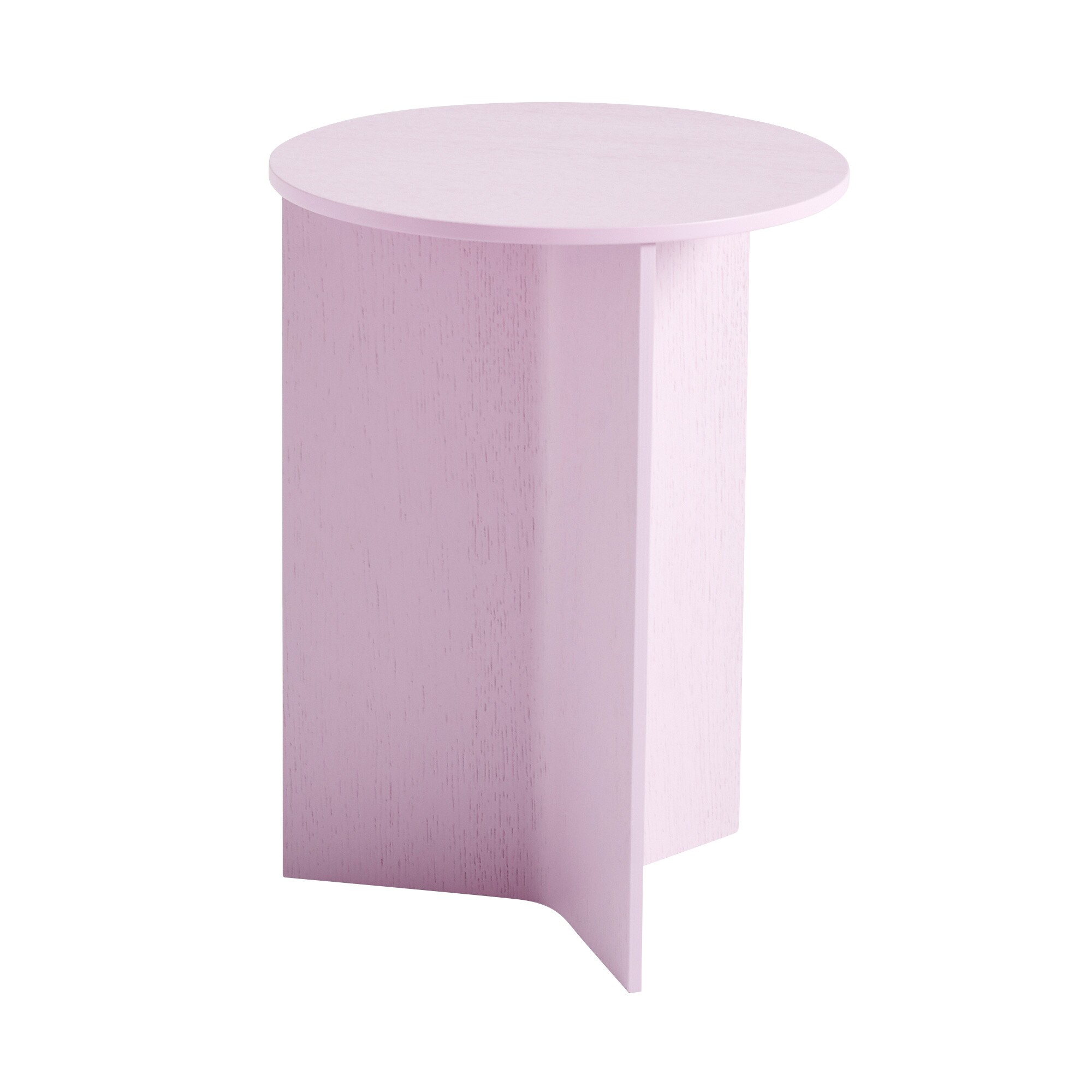 Slit Side Table Wood Round H47cm