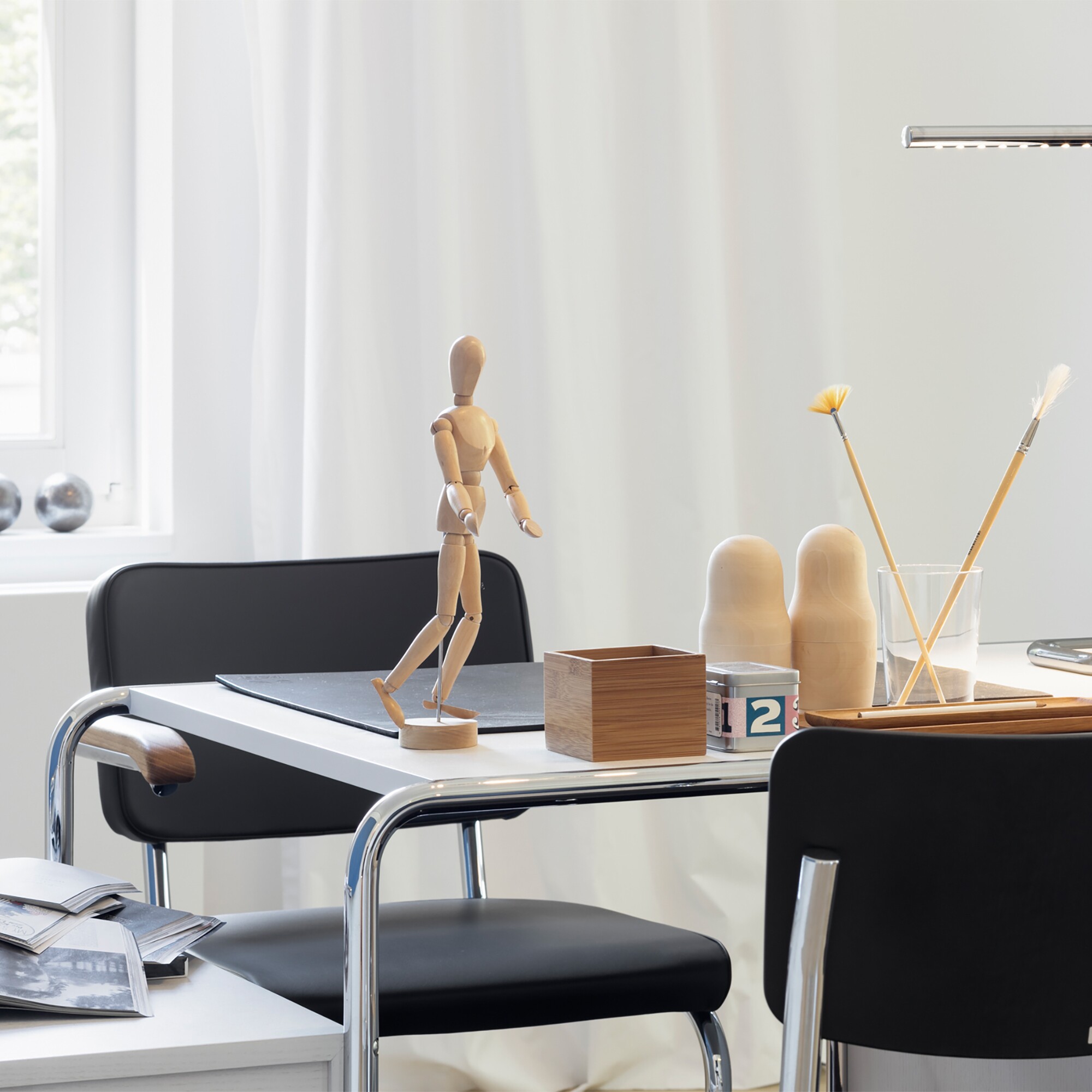 S 64 PV Pure Materials Cantilever Armchair Walnut