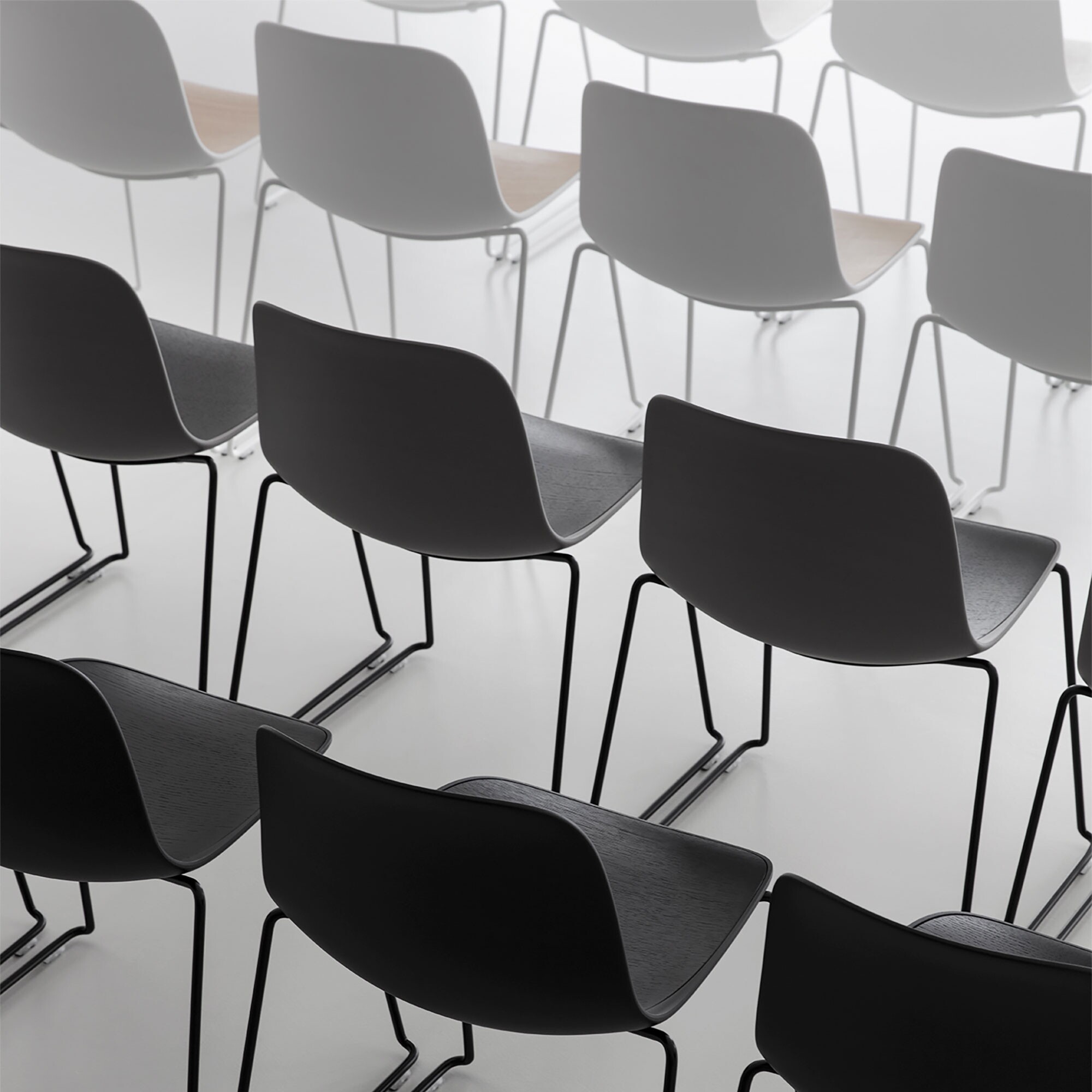 Seela S310 Chair Skid Frame White